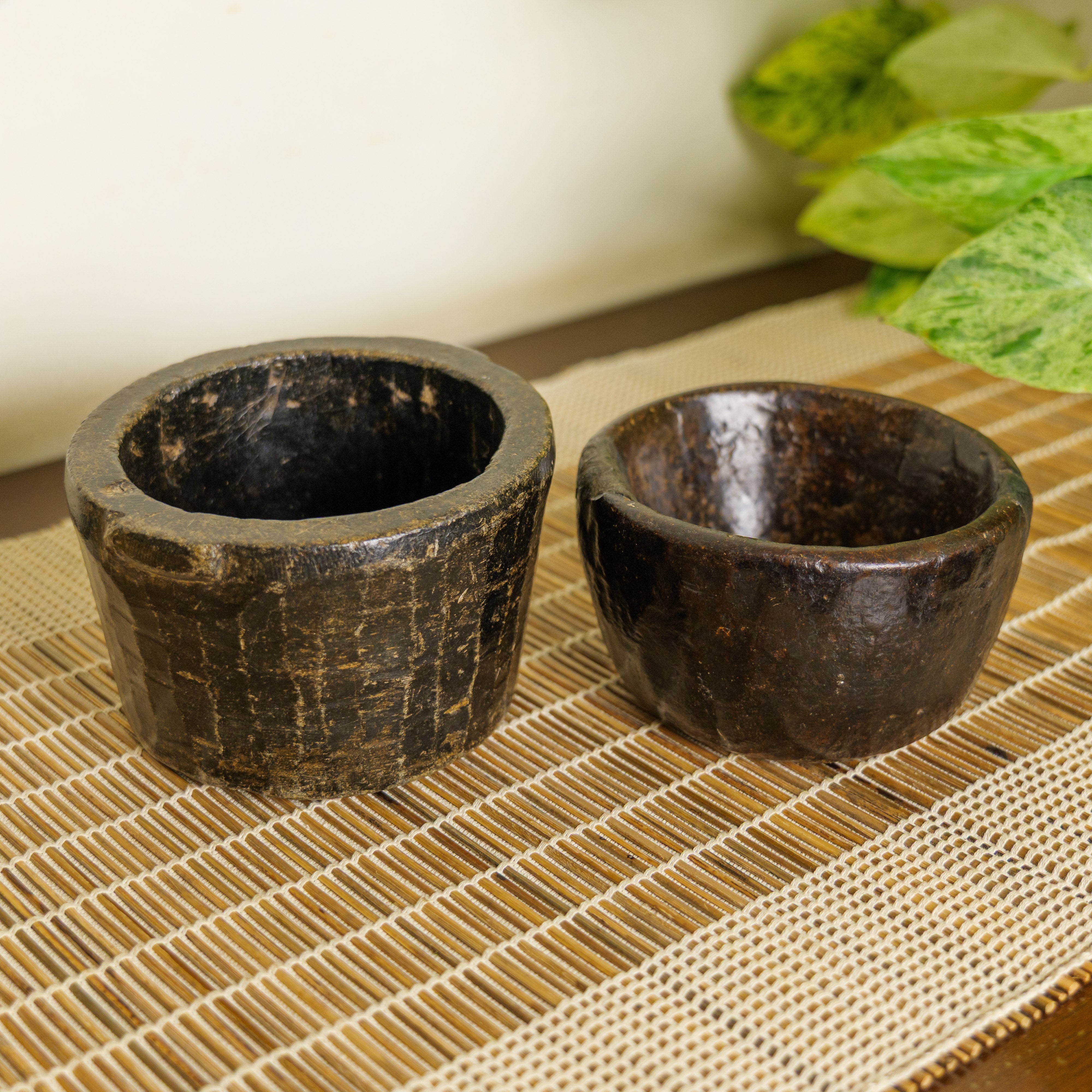 Vintage Wooden Bowls - Set of 2
