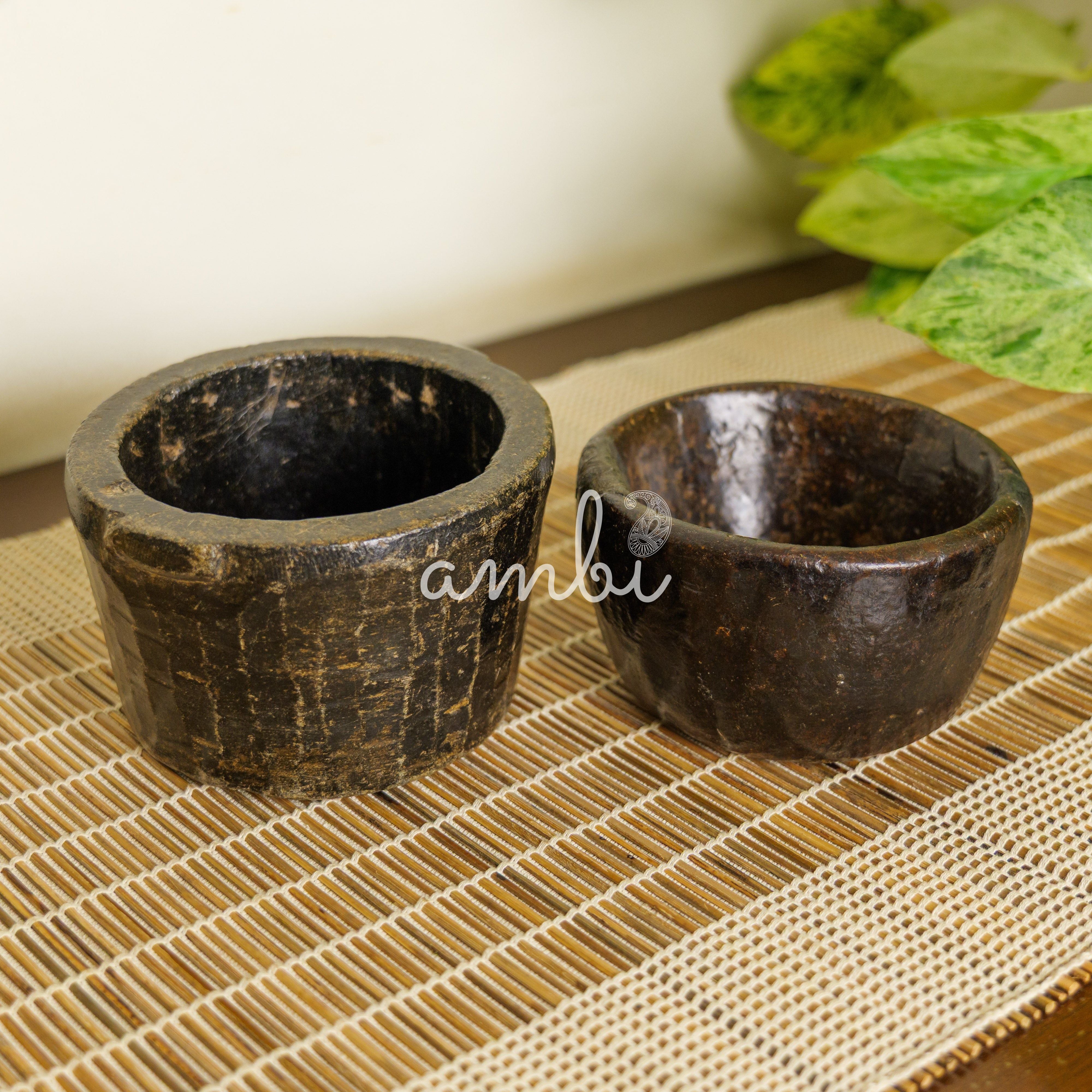 Vintage Wooden Bowls - Set of 2