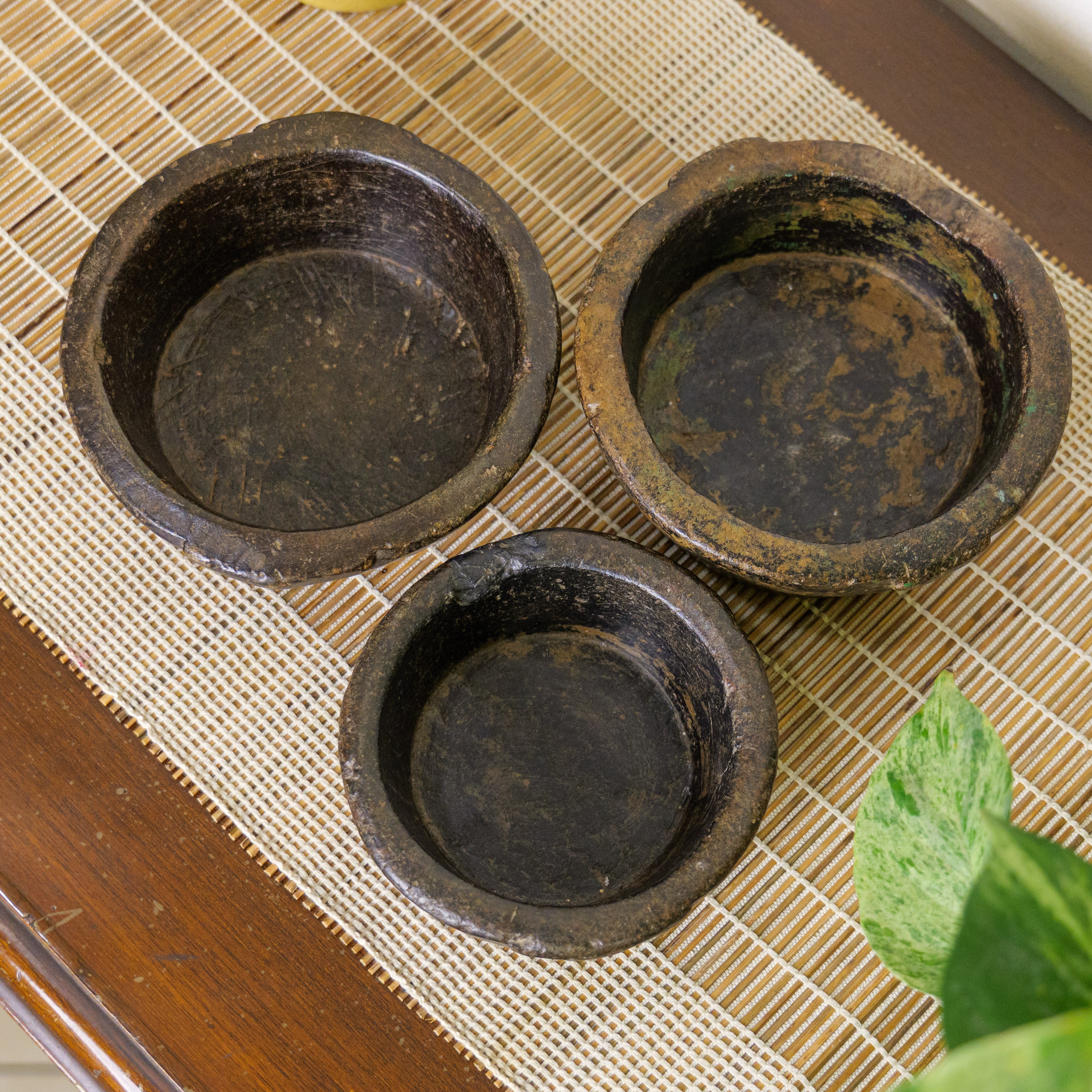 Vintage Wooden Bowls - Set of 3