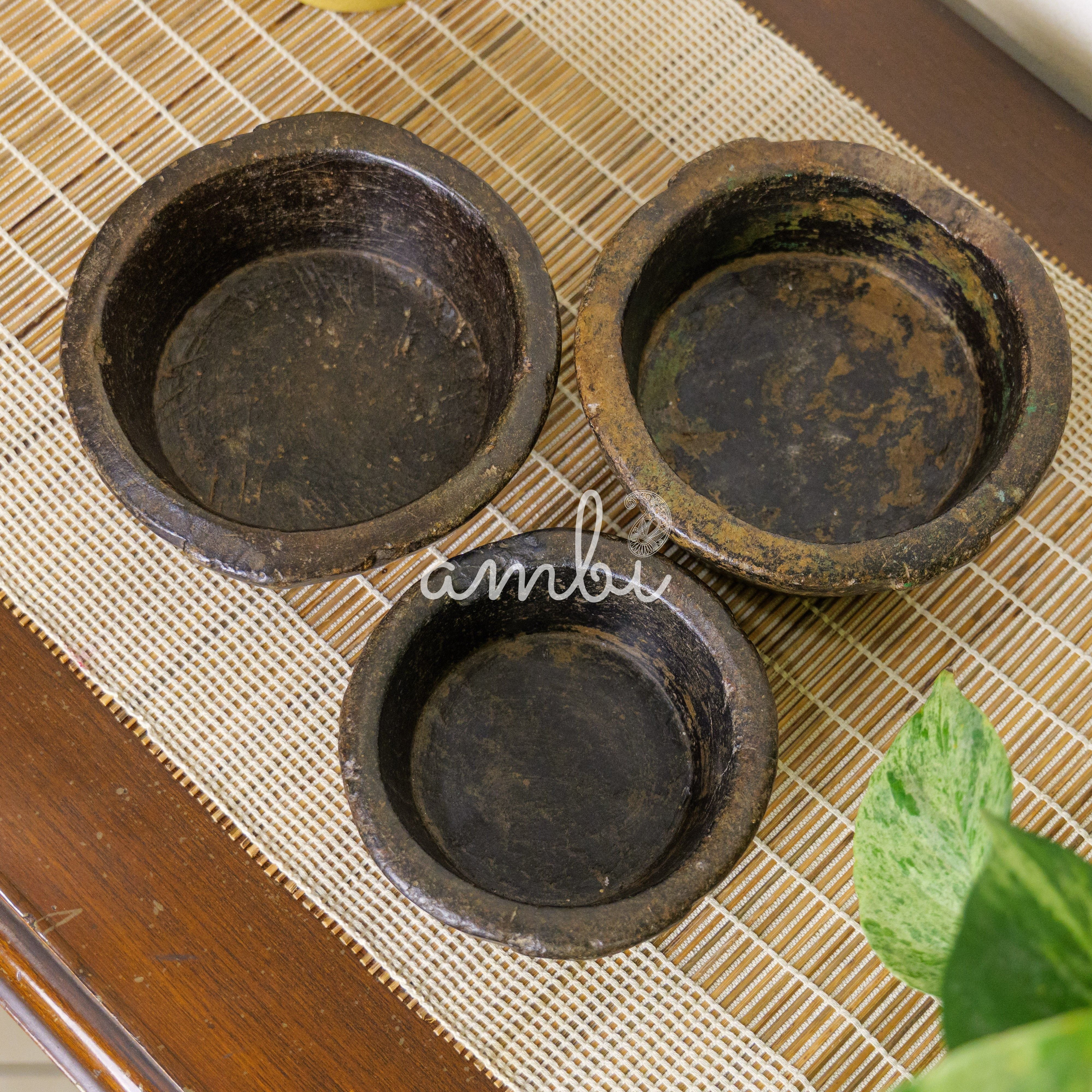Vintage Wooden Bowls - Set of 2