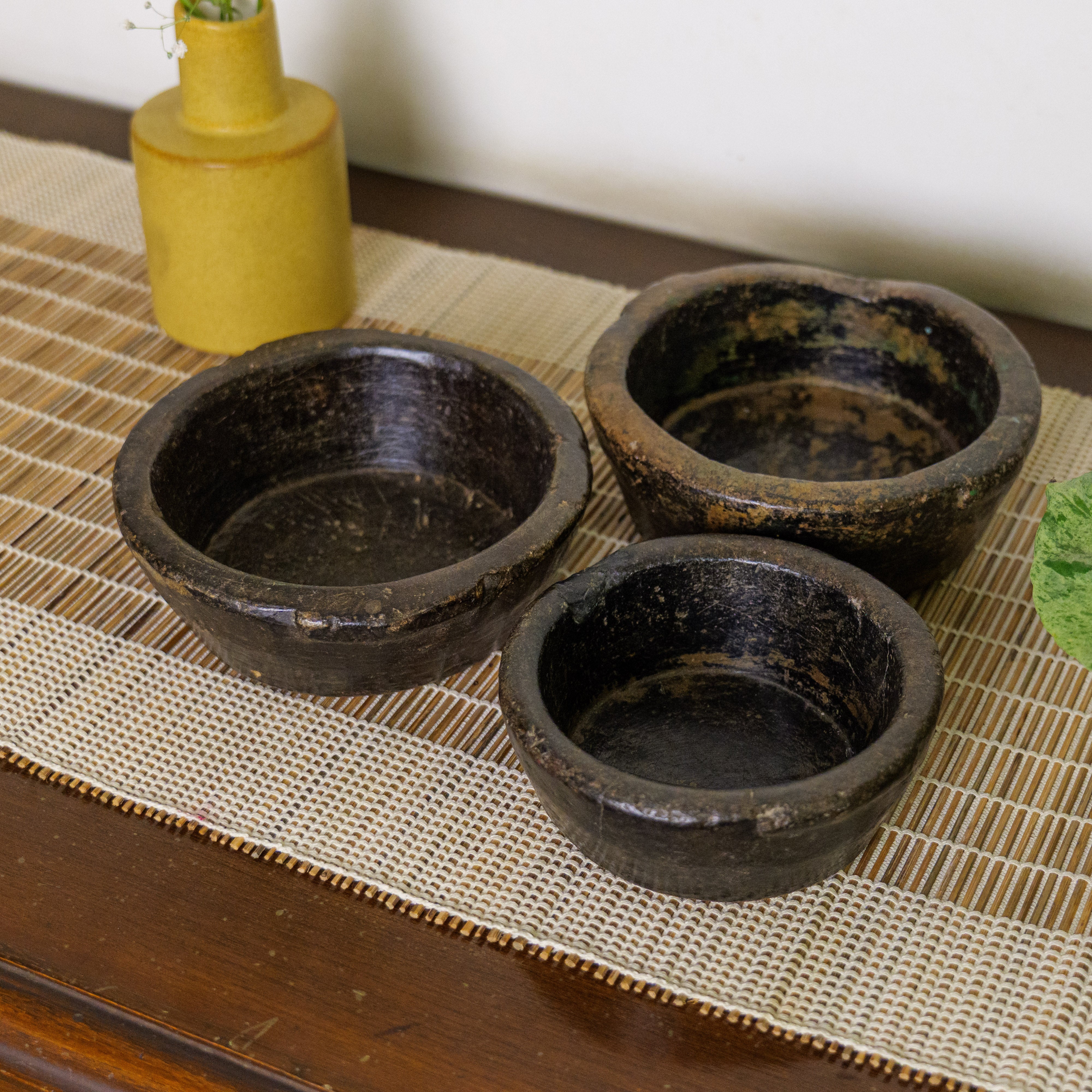 Vintage Wooden Bowls - Set of 2