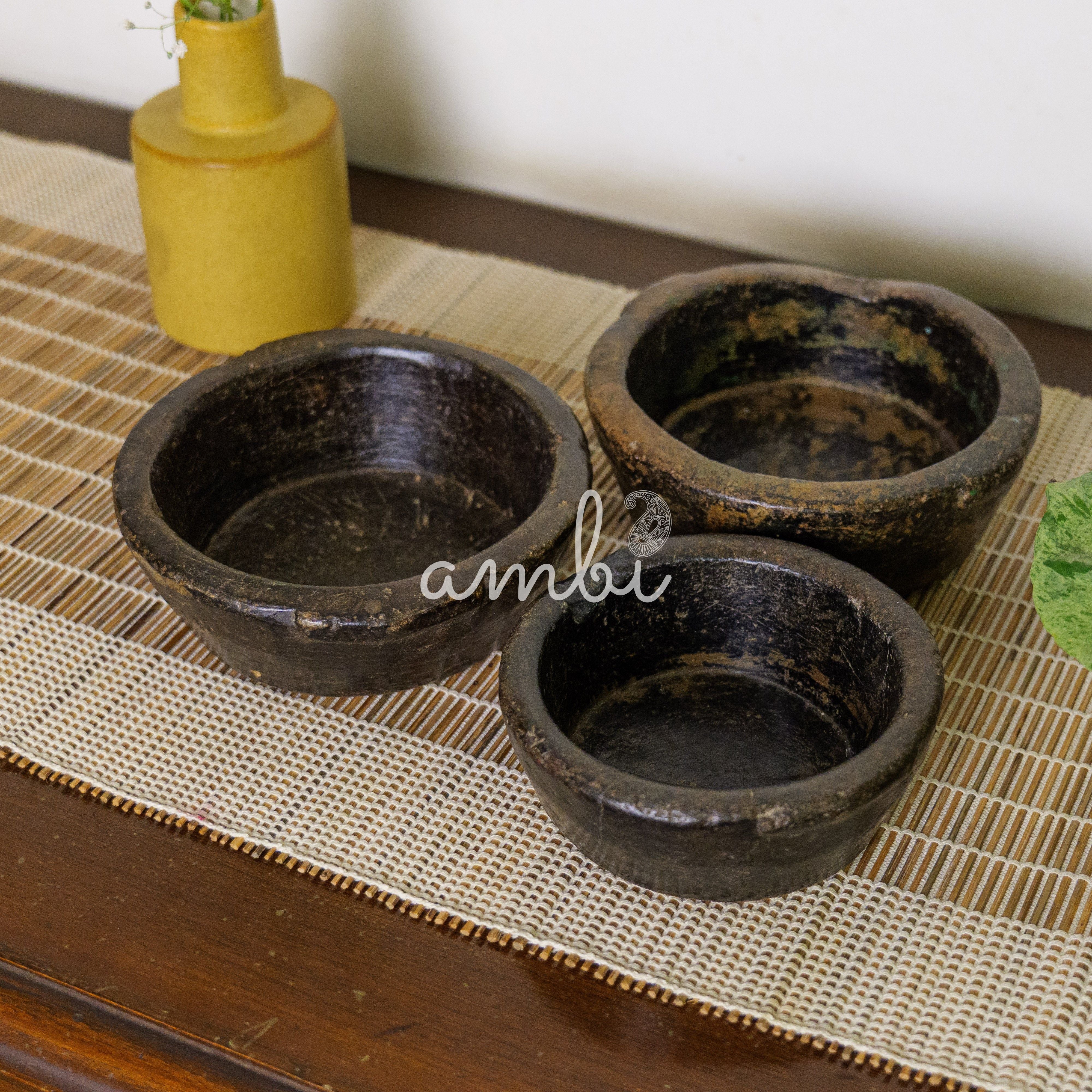 Vintage Wooden Bowls - Set of 2