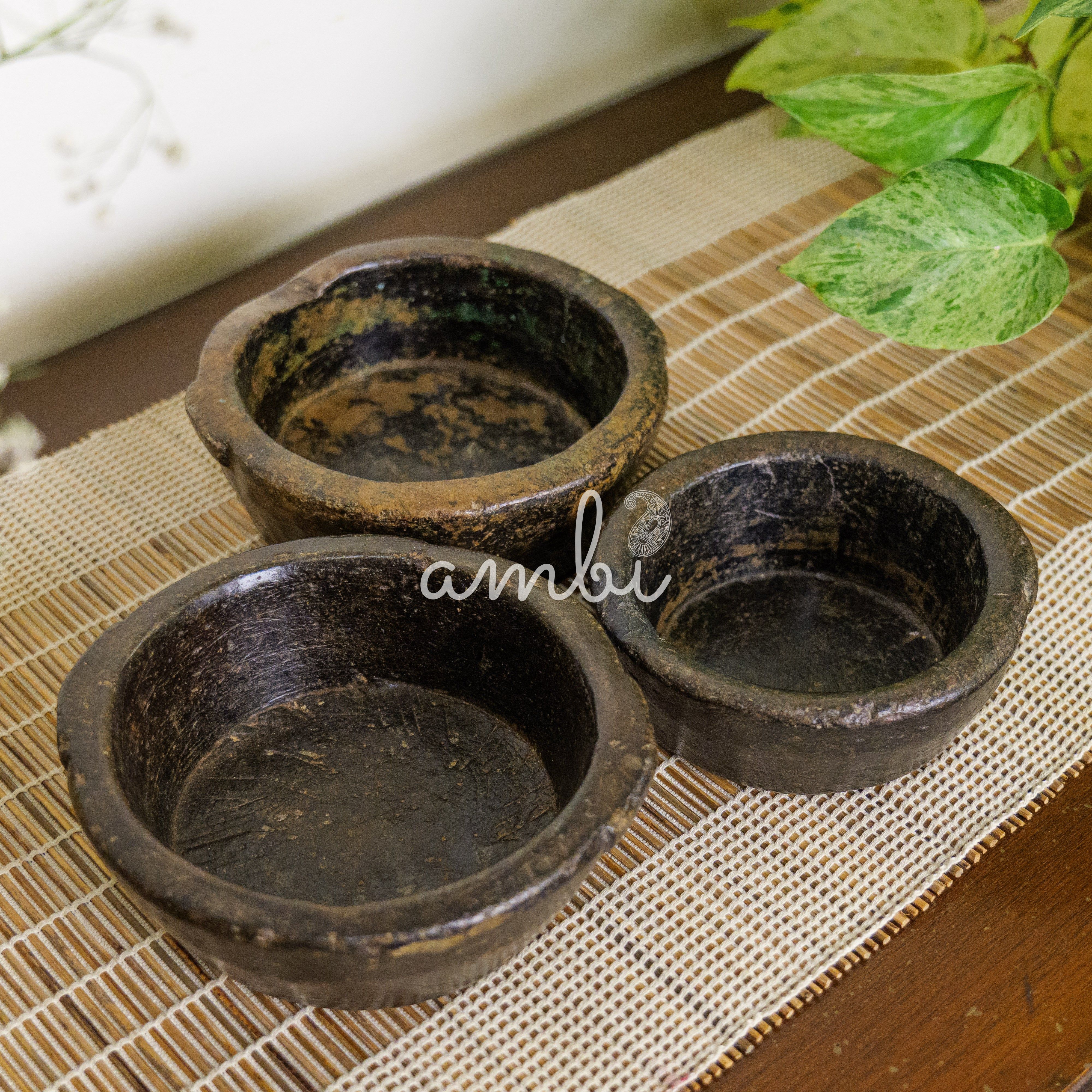 Vintage Wooden Bowls - Set of 2