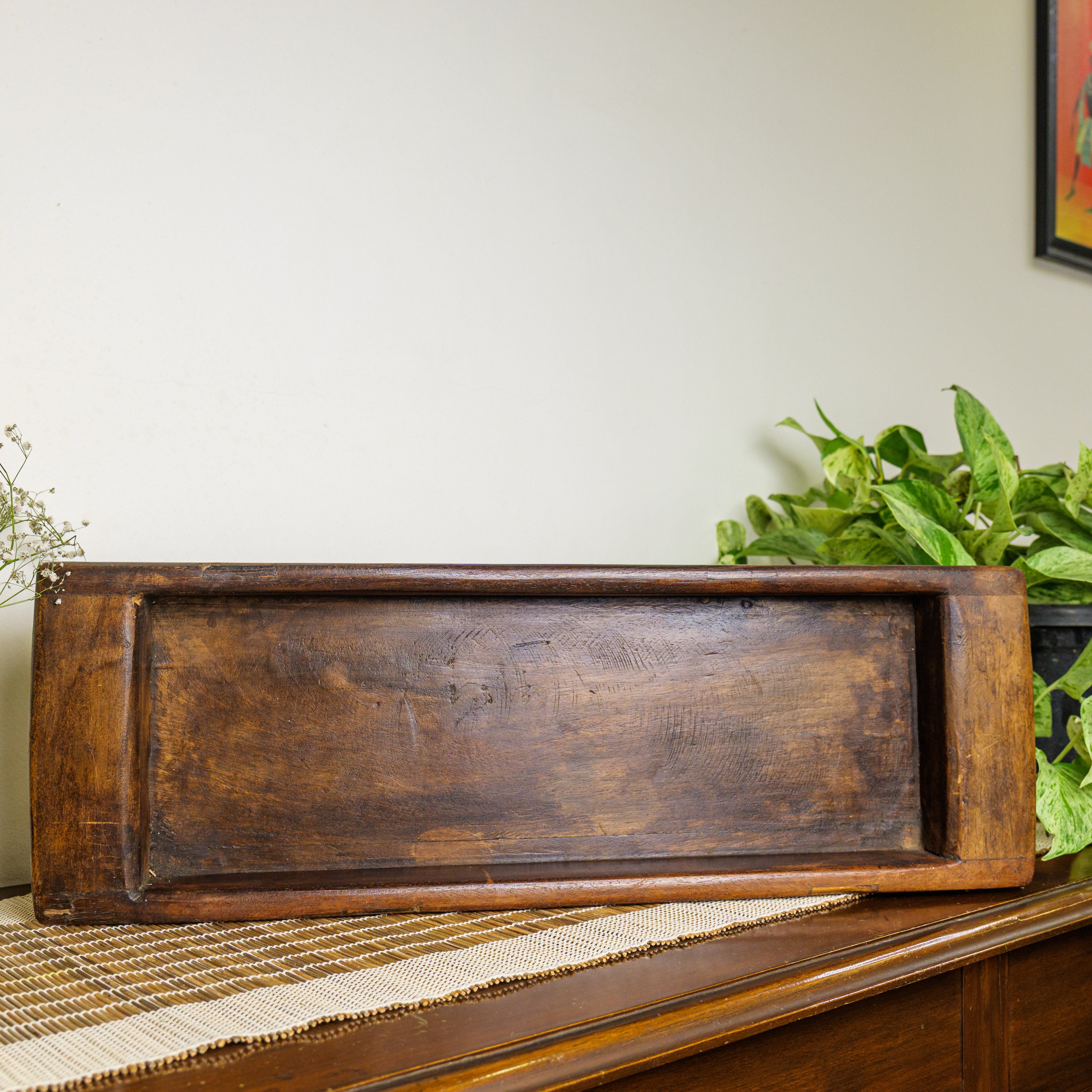Long - Vintage Wooden Tray / Planter / Table Decor / Fruit Basket