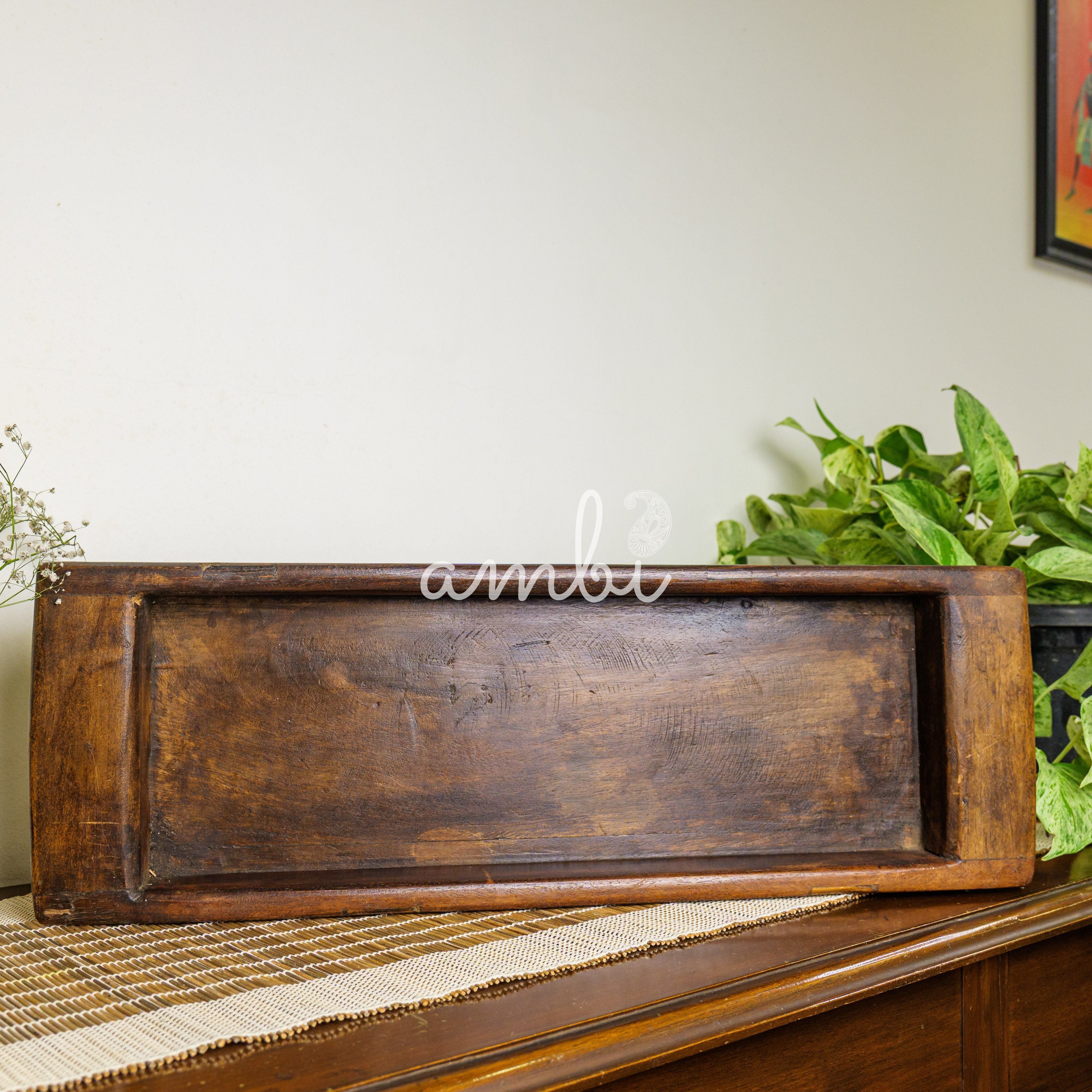Long - Vintage Wooden Tray / Planter / Table Decor / Fruit Basket