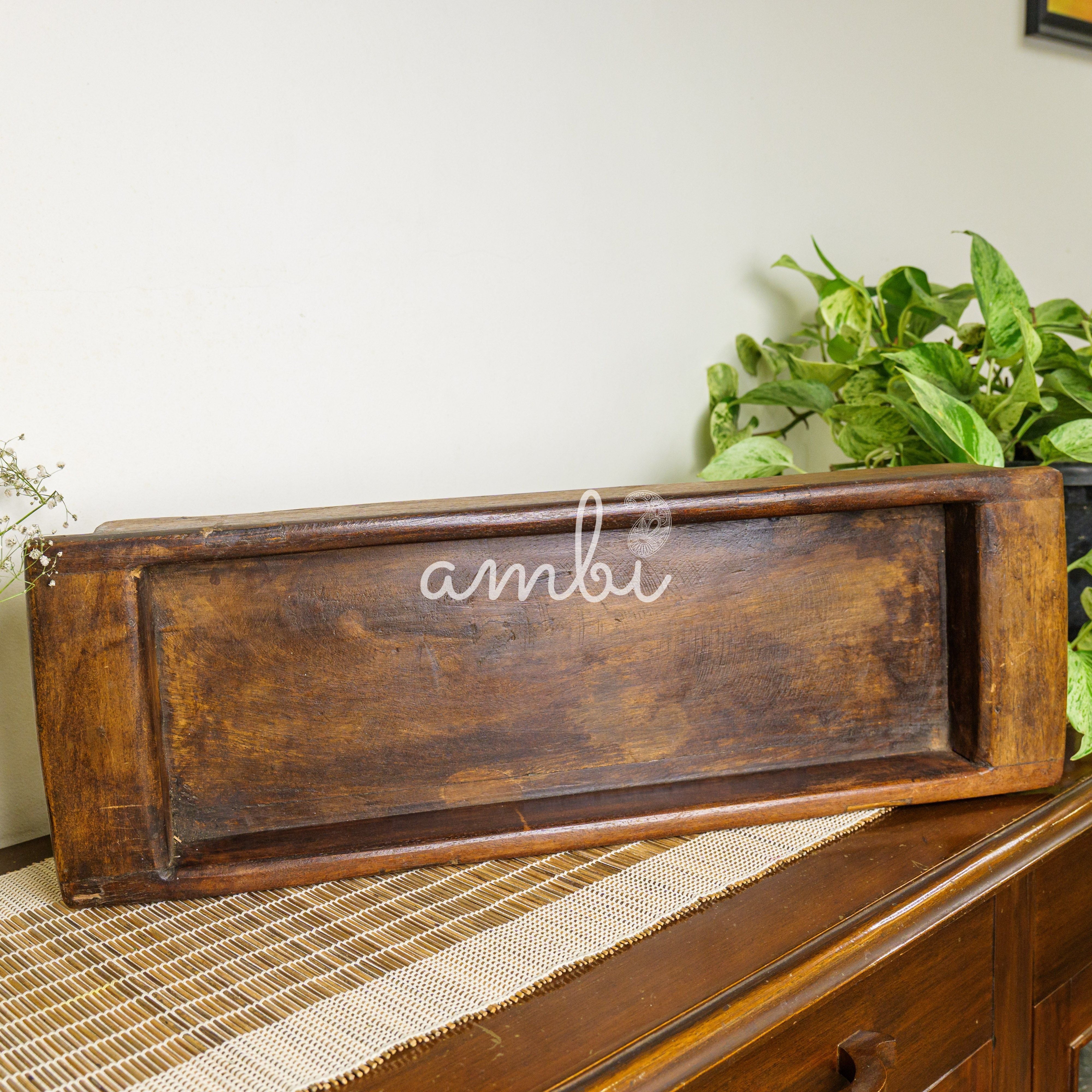 Long - Vintage Wooden Tray / Planter / Table Decor / Fruit Basket