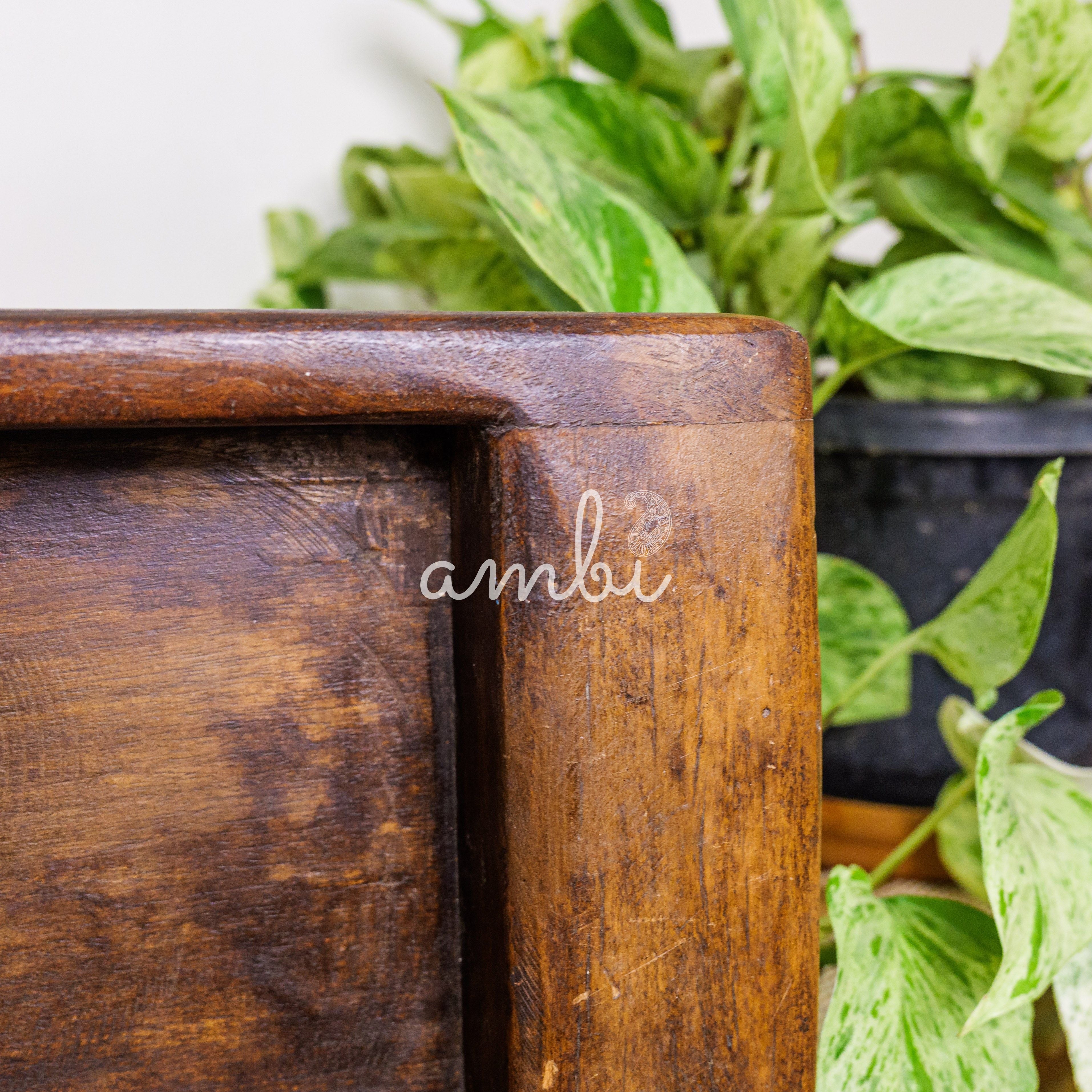 Long - Vintage Wooden Tray / Planter / Table Decor / Fruit Basket