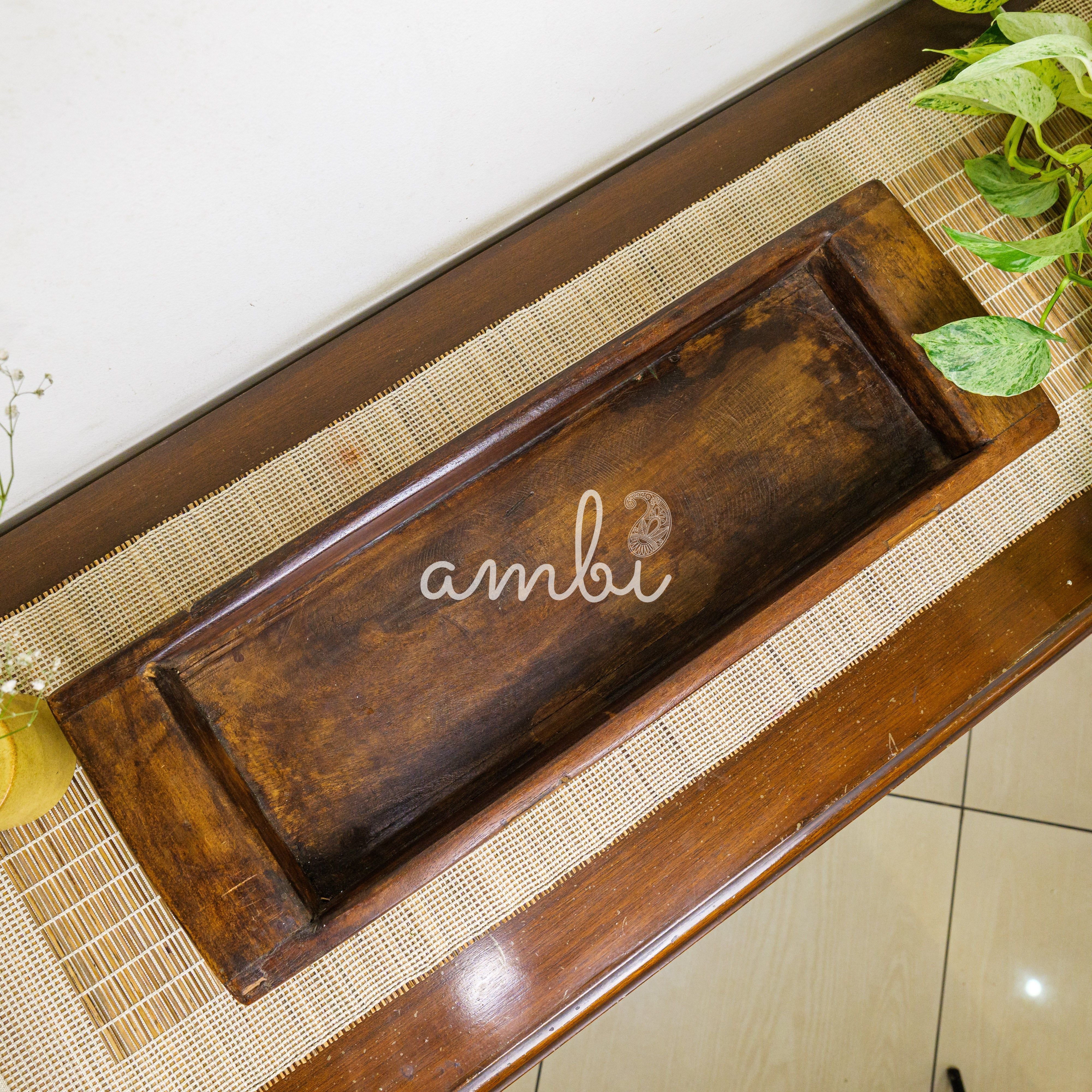 Long - Vintage Wooden Tray / Planter / Table Decor / Fruit Basket