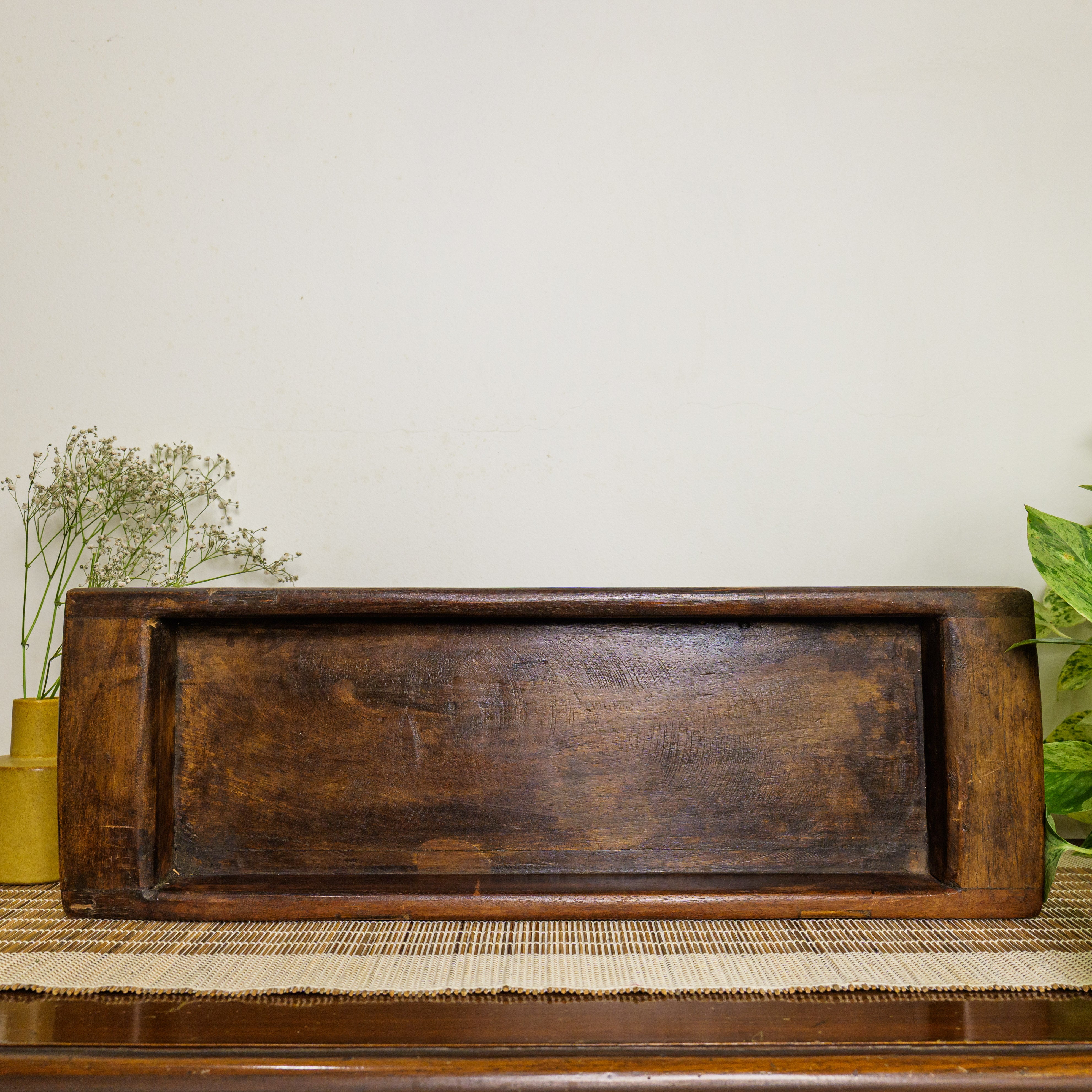 Long - Vintage Wooden Tray / Planter / Table Decor / Fruit Basket