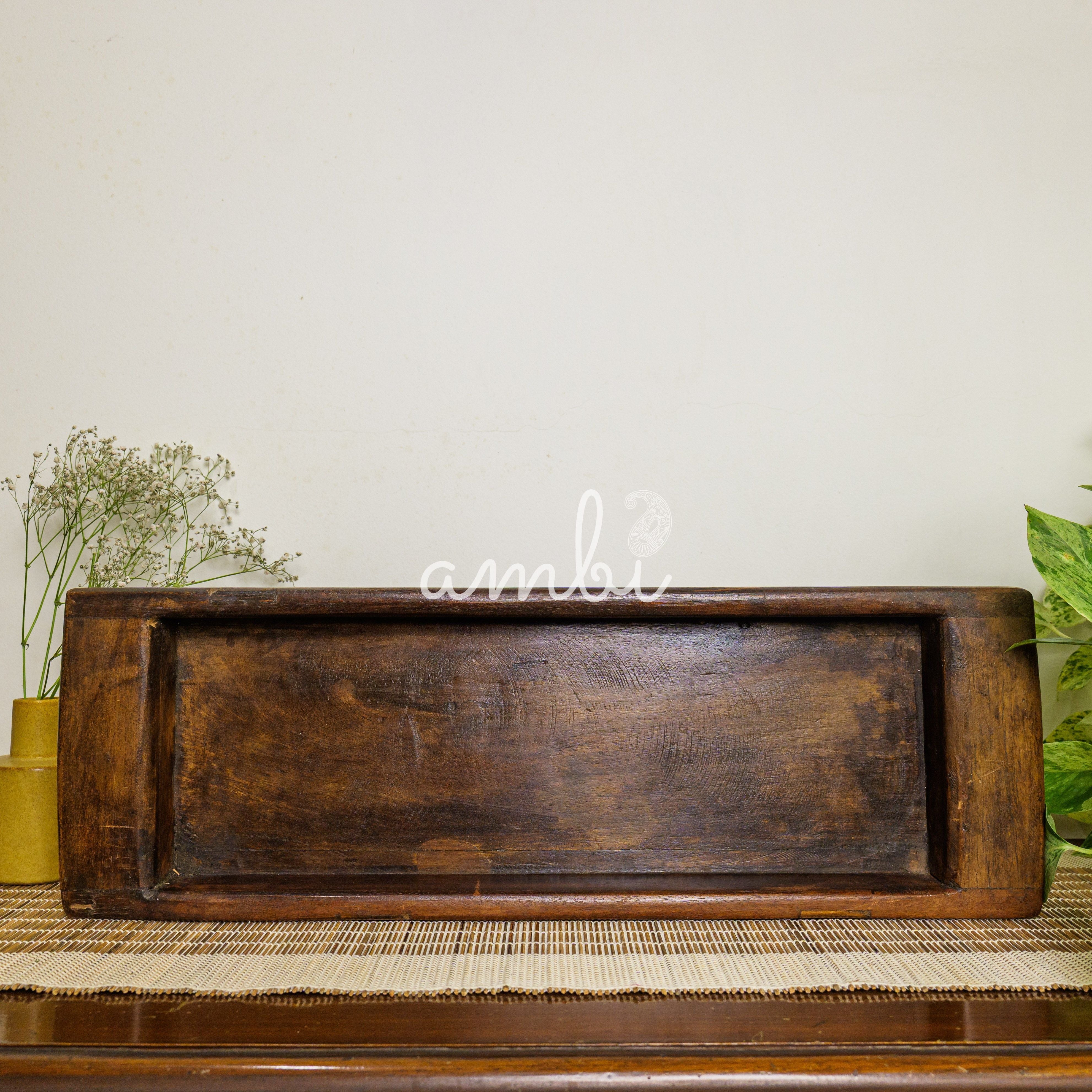 Long - Vintage Wooden Tray / Planter / Table Decor / Fruit Basket