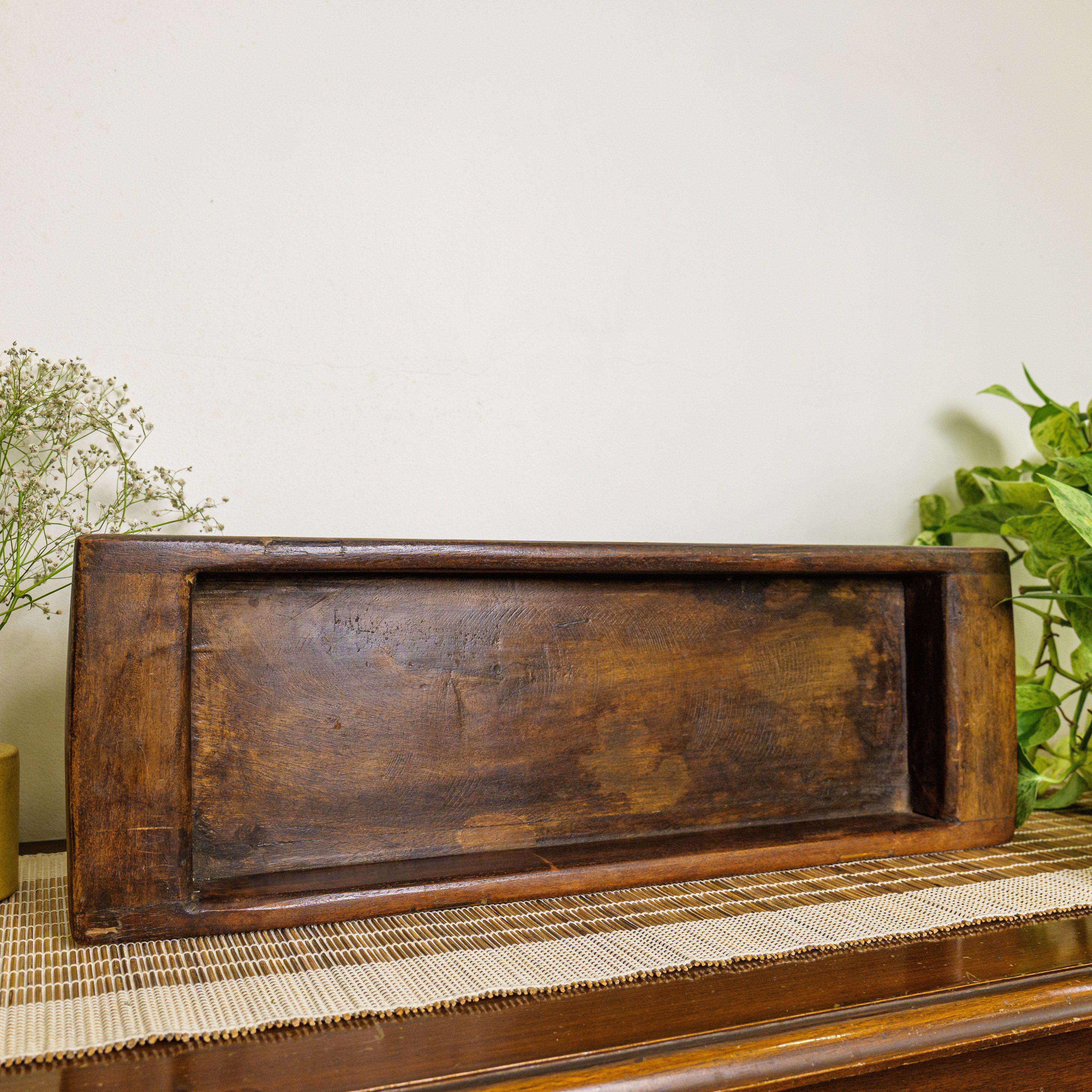 Long - Vintage Wooden Tray / Planter / Table Decor / Fruit Basket