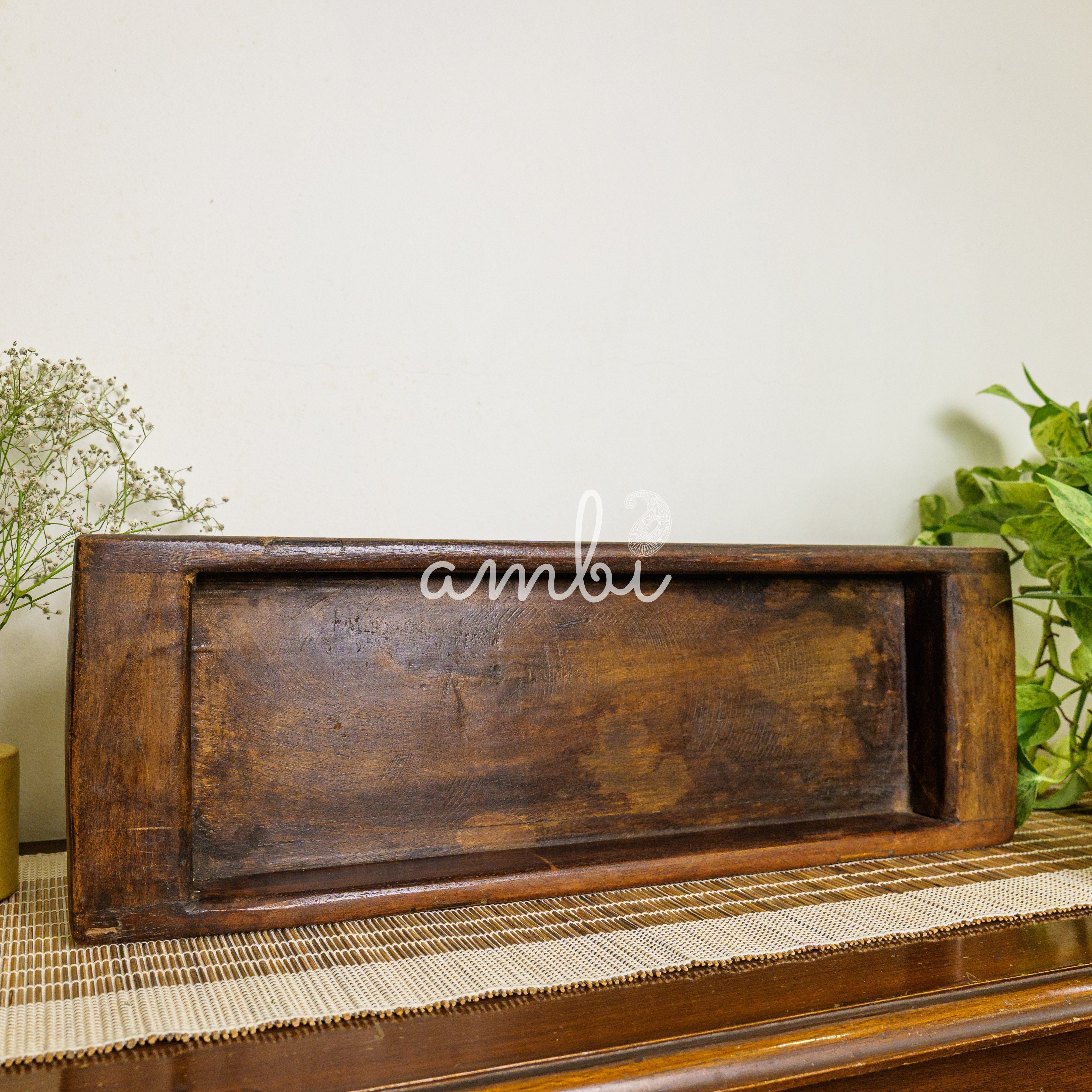 Long - Vintage Wooden Tray / Planter / Table Decor / Fruit Basket