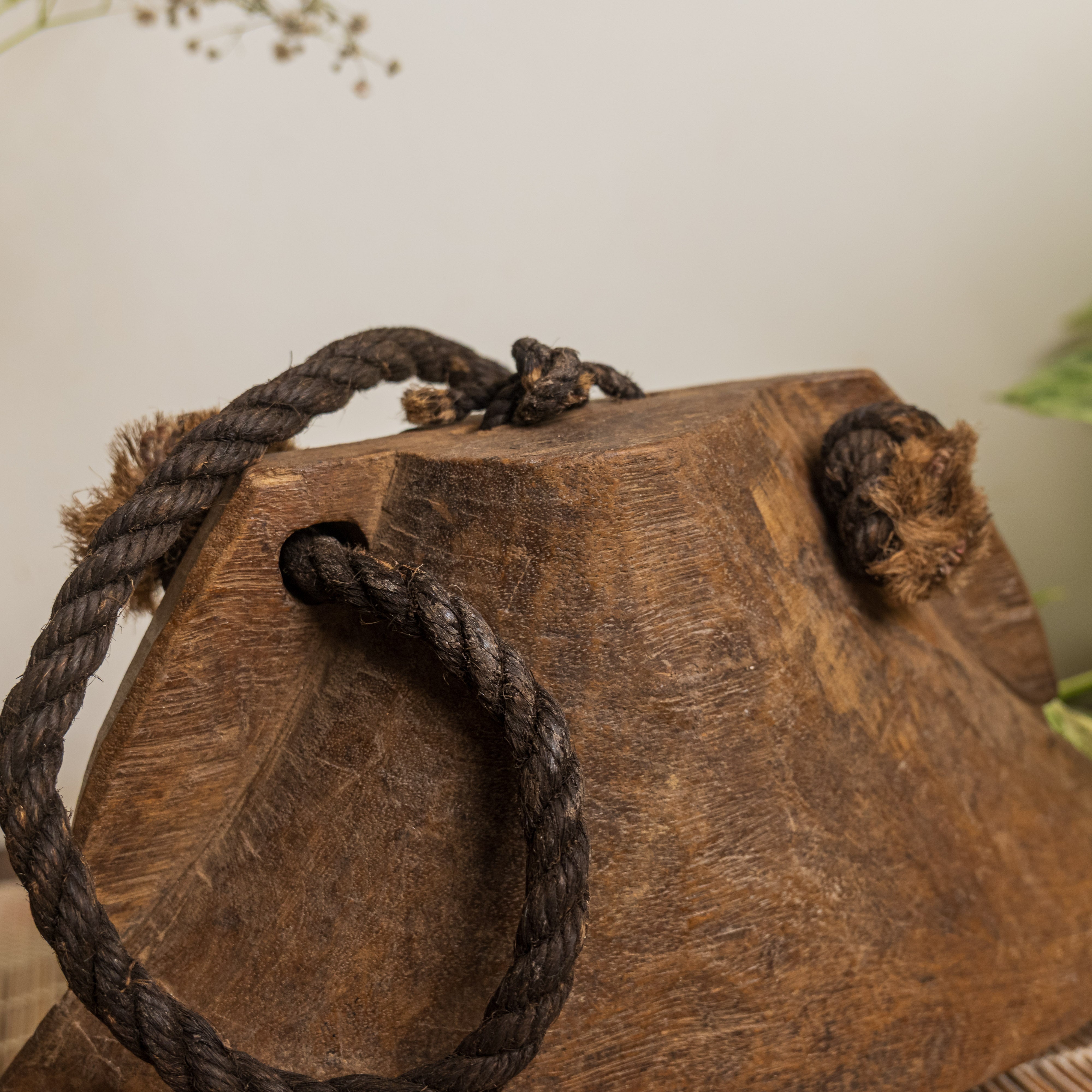 Vintage Wooden Cow Bell for Home Decor