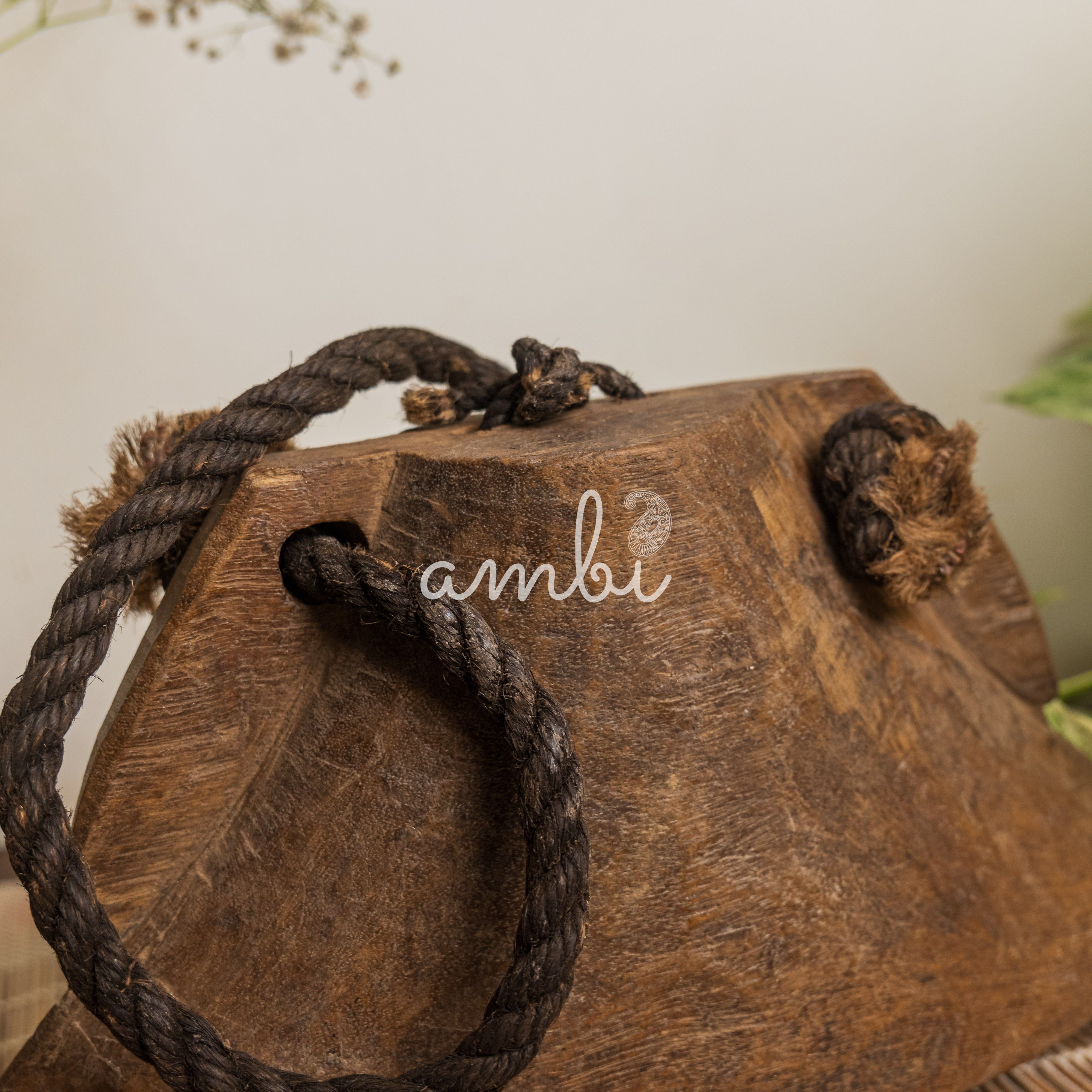 Vintage Wooden Cow Bell for Home Decor