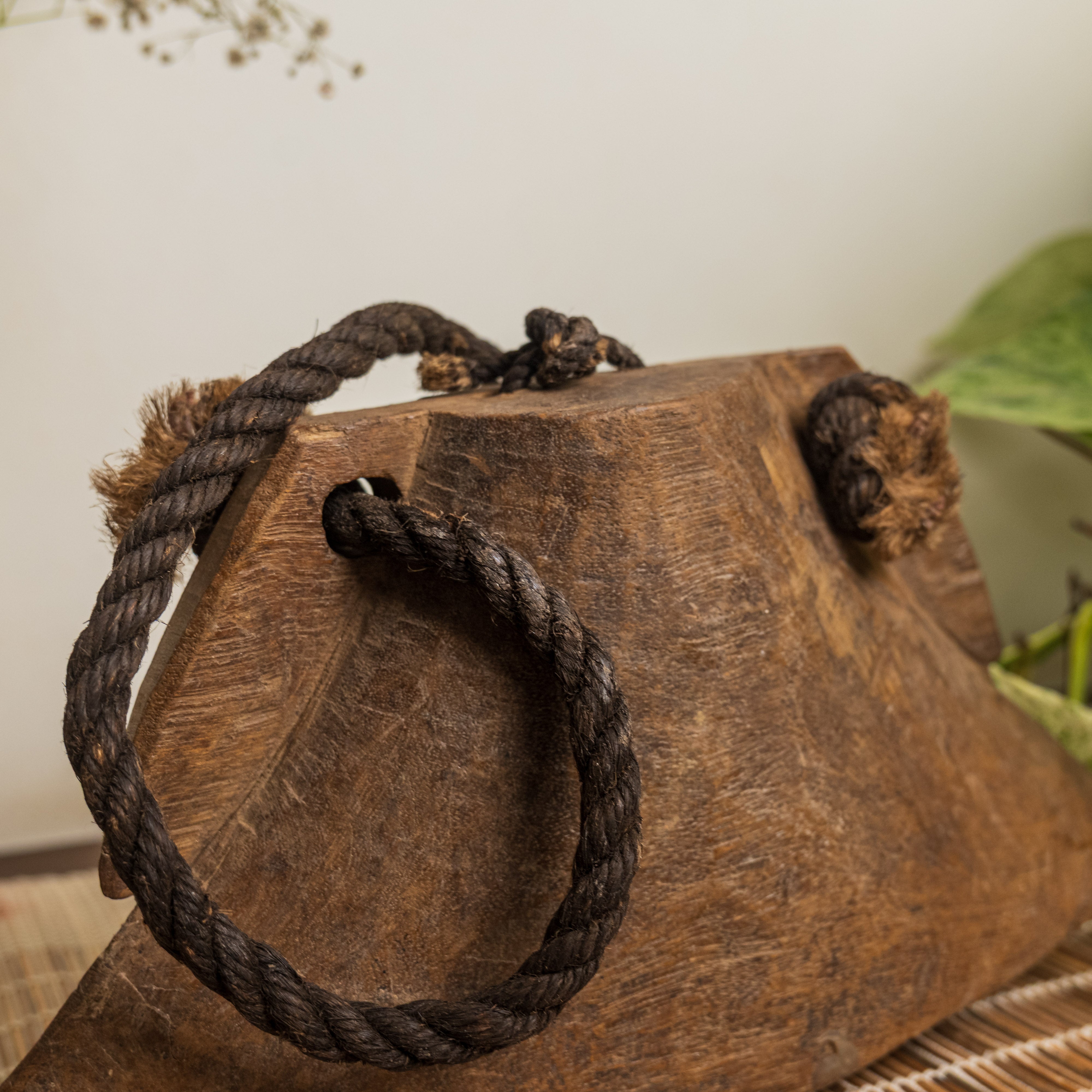 Vintage Wooden Cow Bell for Home Decor