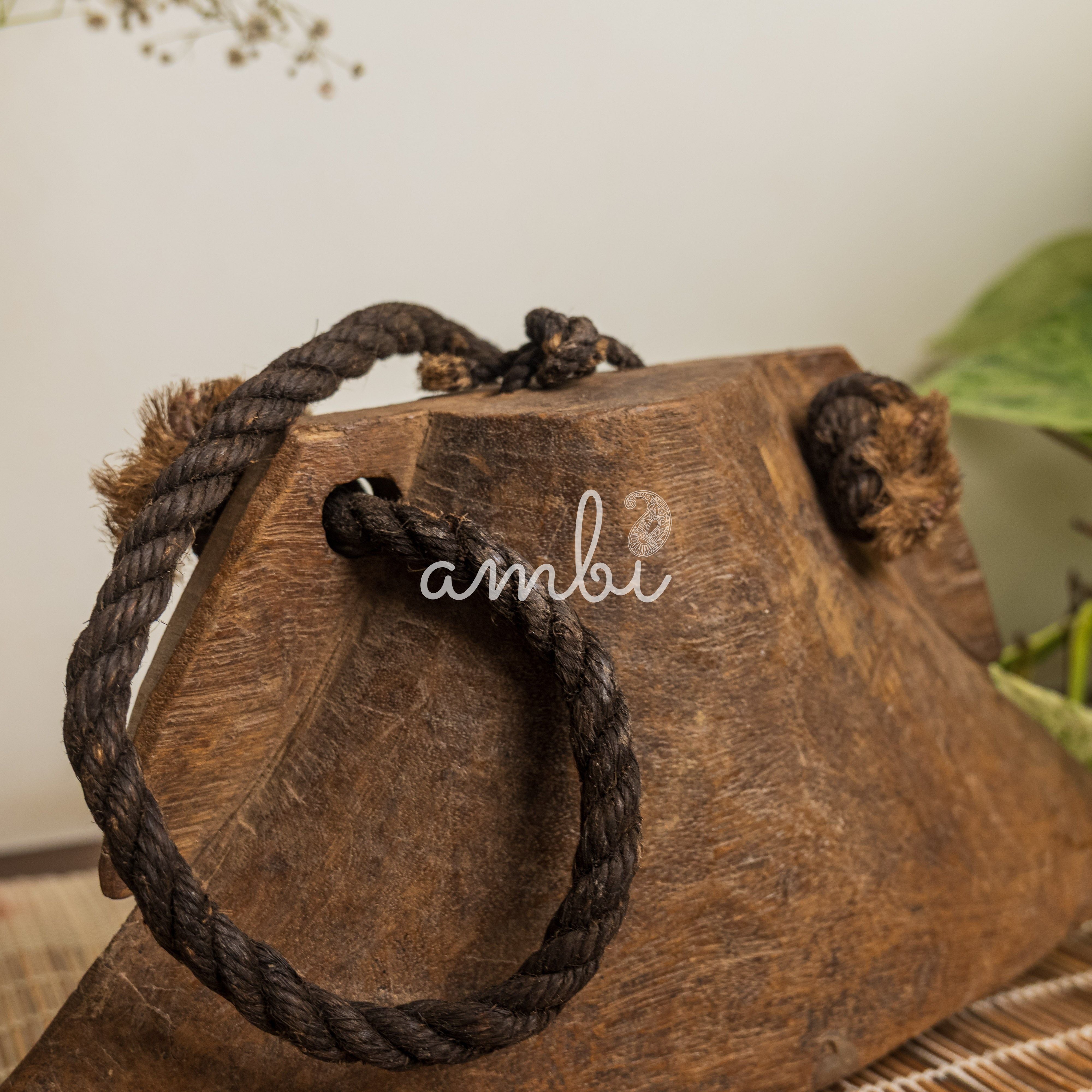Vintage Wooden Cow Bell for Home Decor