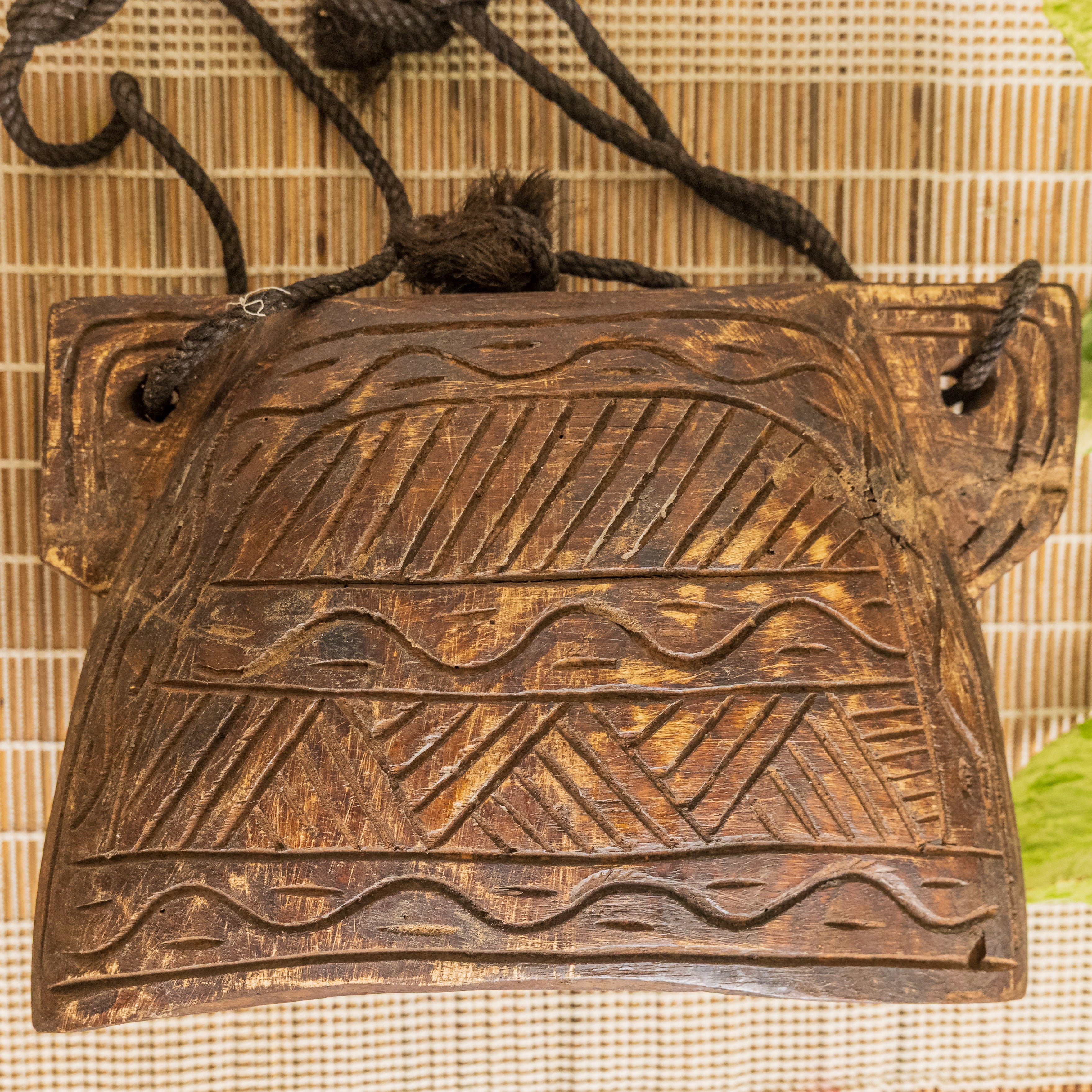 Vintage Wooden Cow Bell for Home Decor