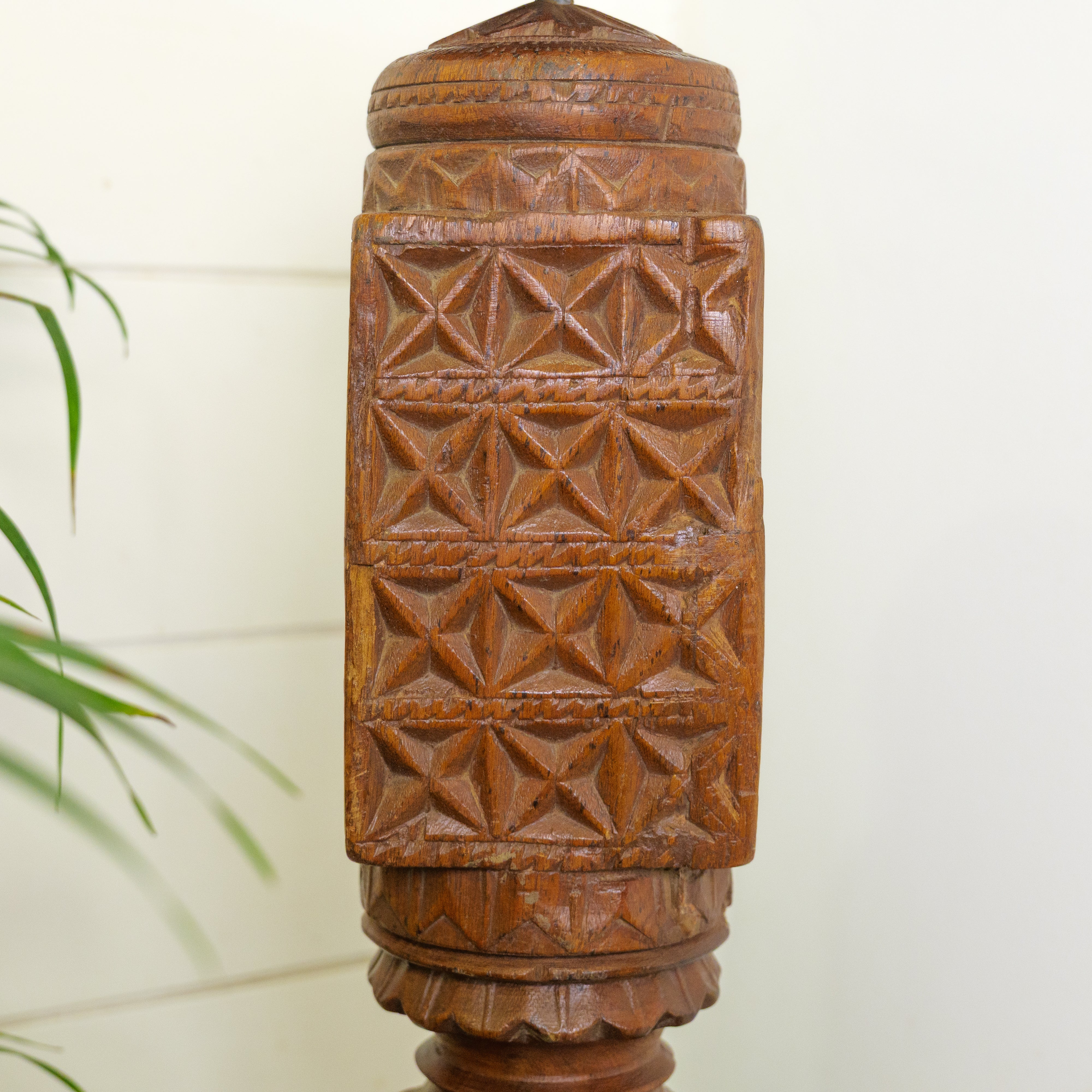 Vintage Candle Stand - Tall - Floor - Charpai Leg - Heavy Piece