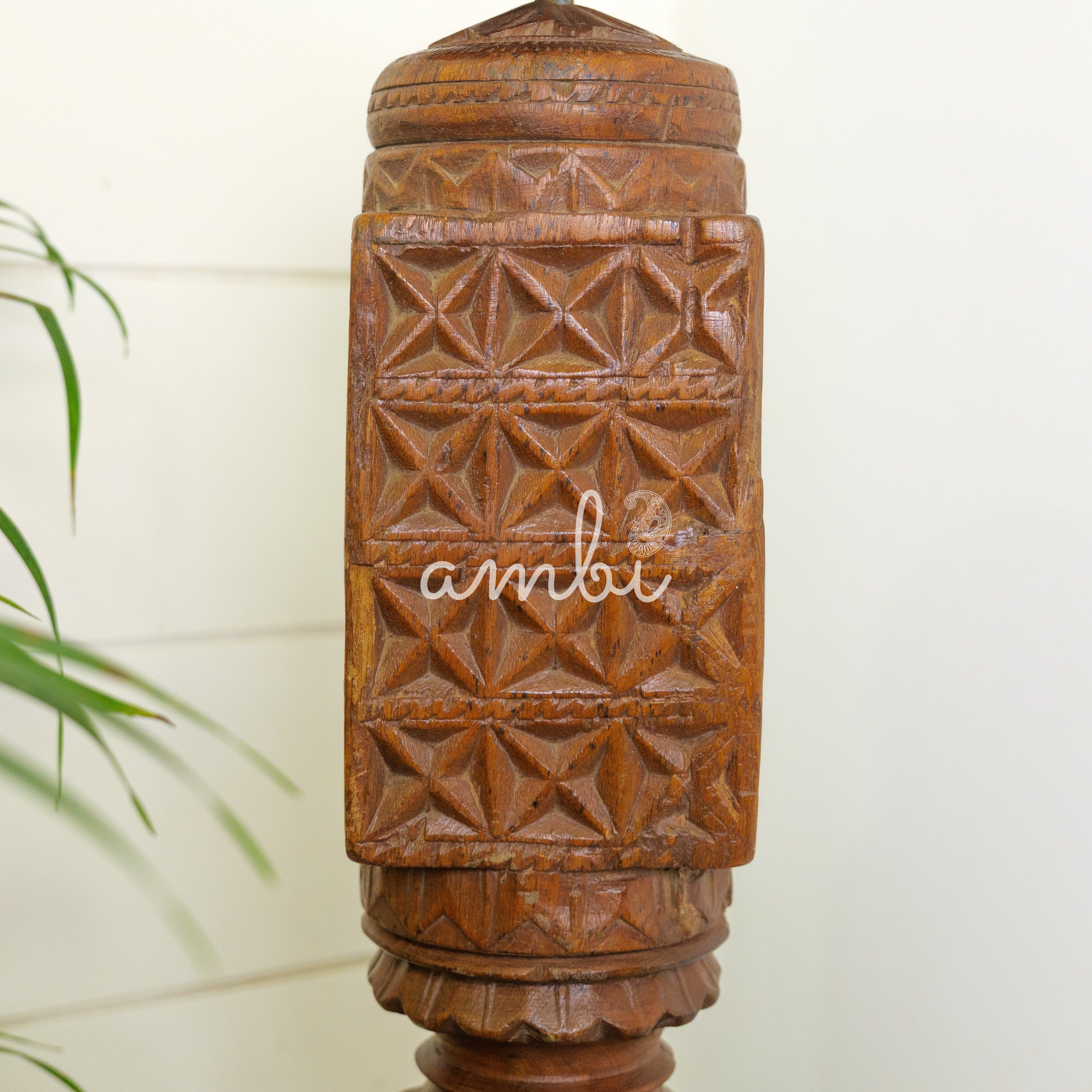 Vintage Candle Stand - Tall - Floor - Charpai Leg - Heavy Piece