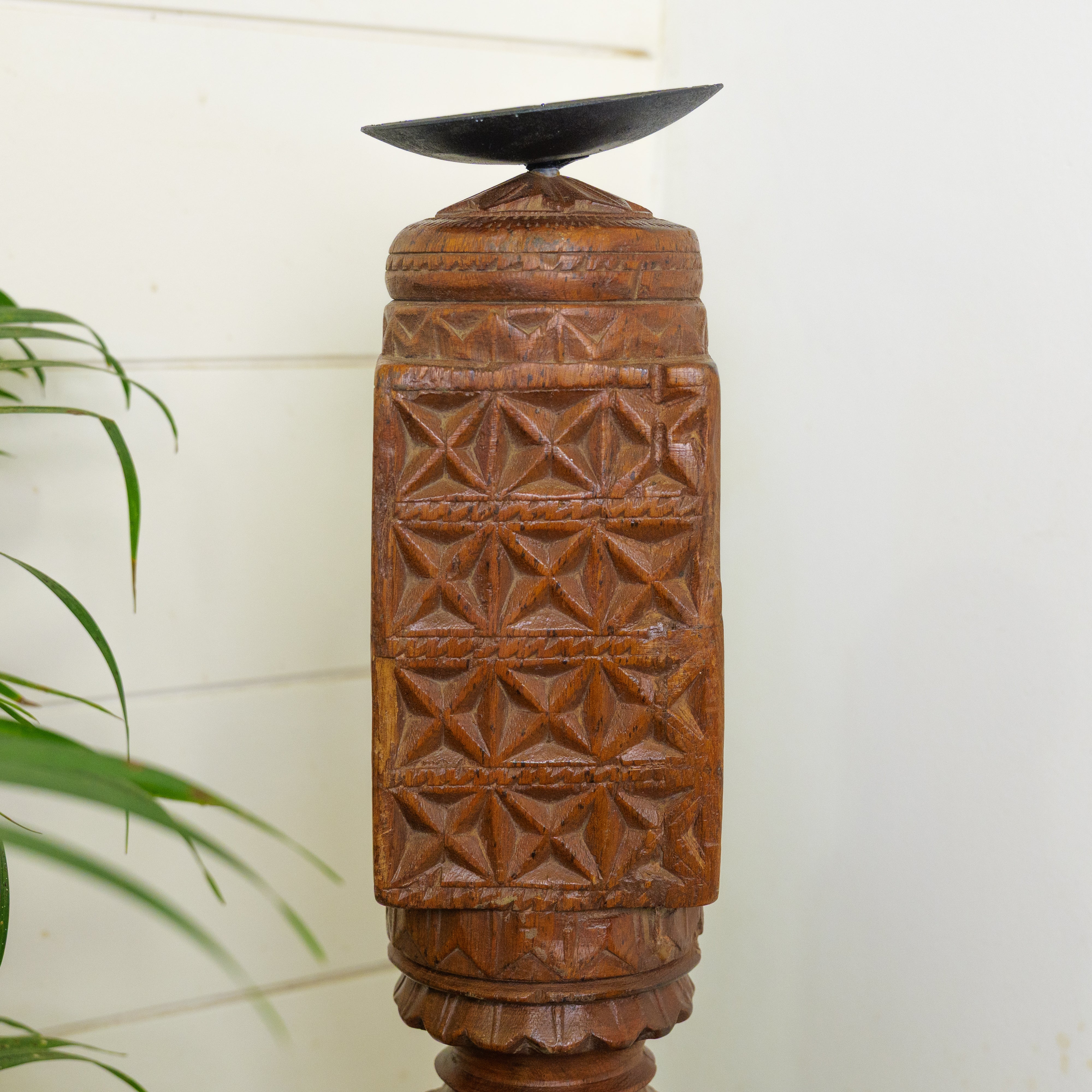 Vintage Candle Stand - Tall - Floor - Charpai Leg - Heavy Piece