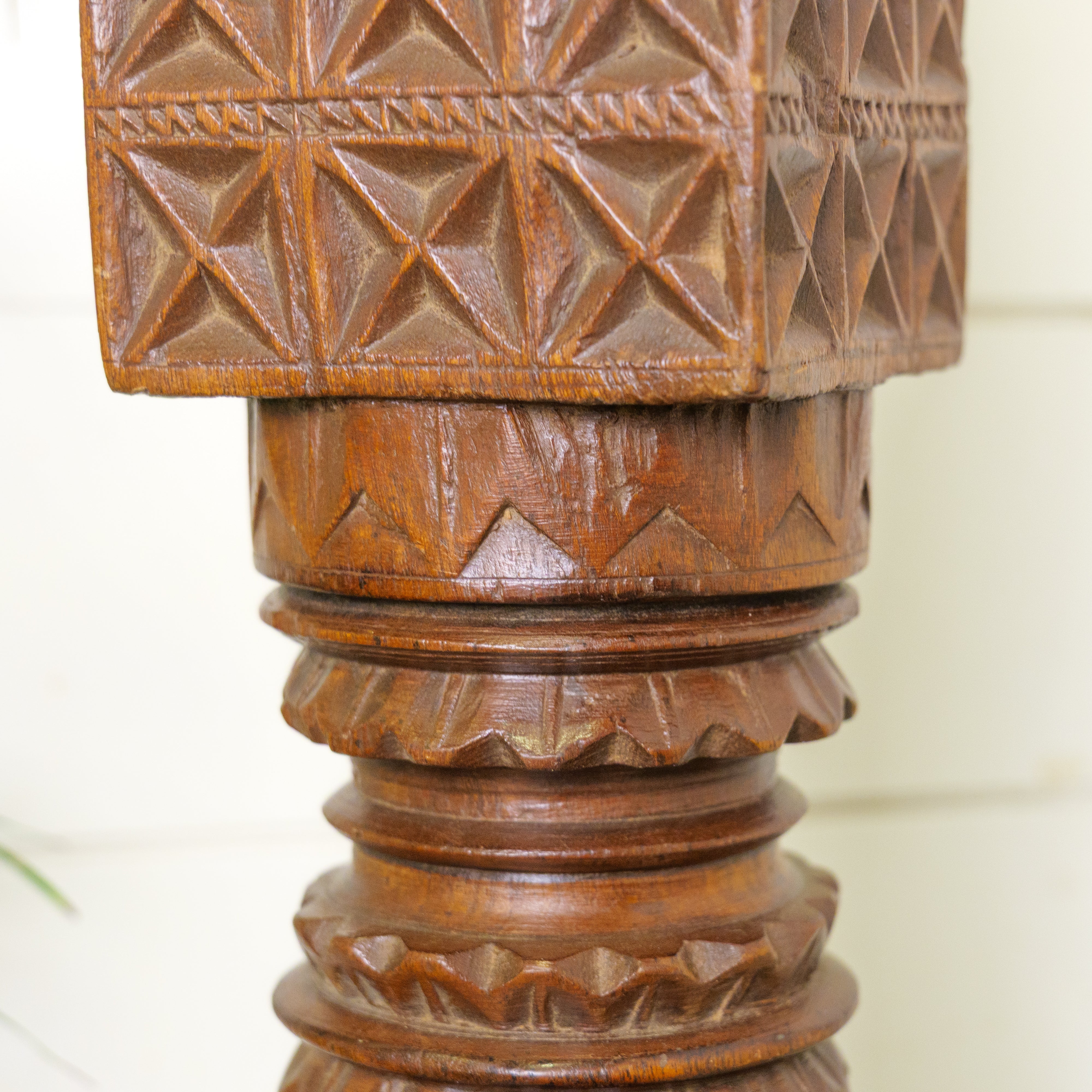 Vintage Candle Stand - Tall - Floor Piece - Charpai Leg - Heavy Make