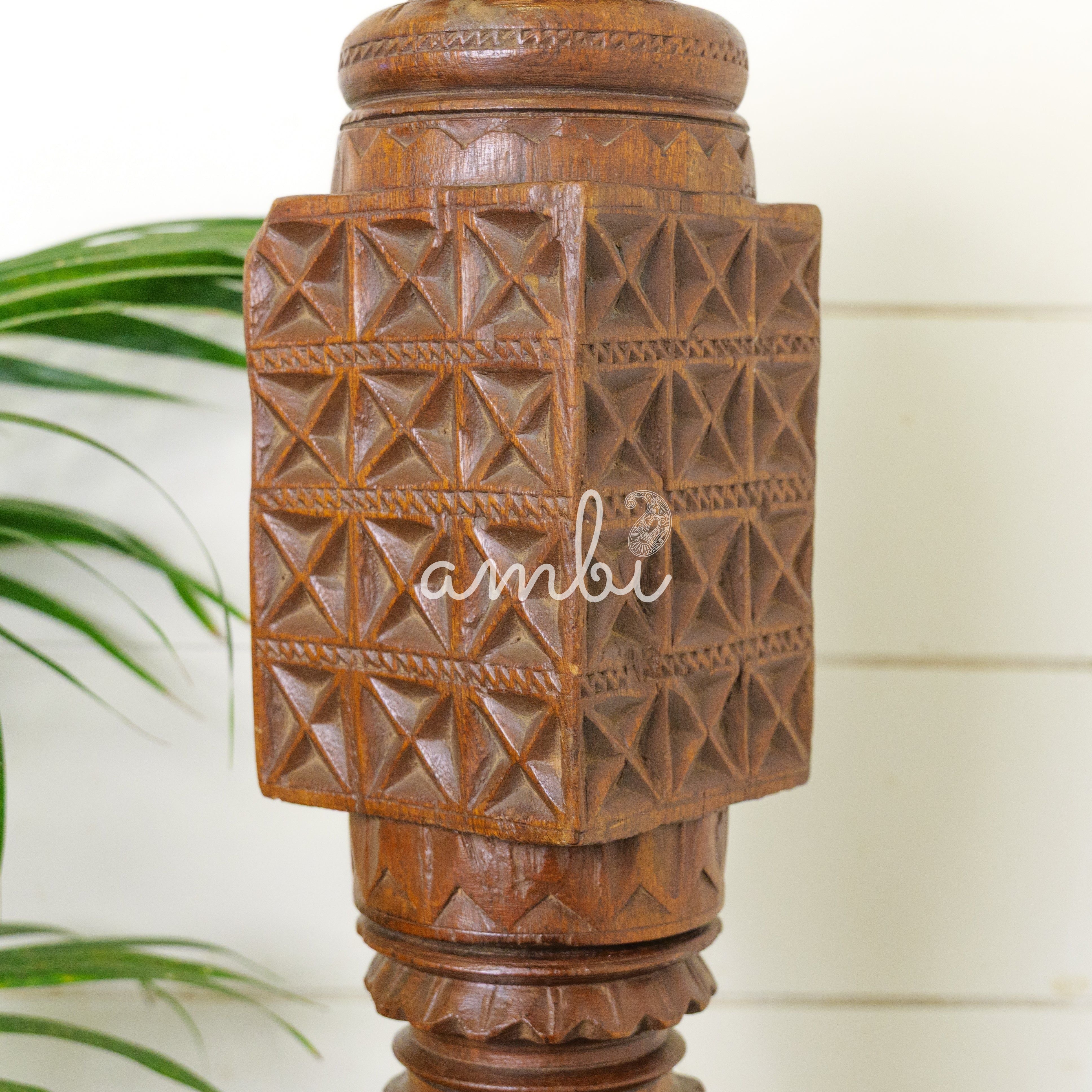 Vintage Candle Stand - Tall - Floor Piece - Charpai Leg - Heavy Make