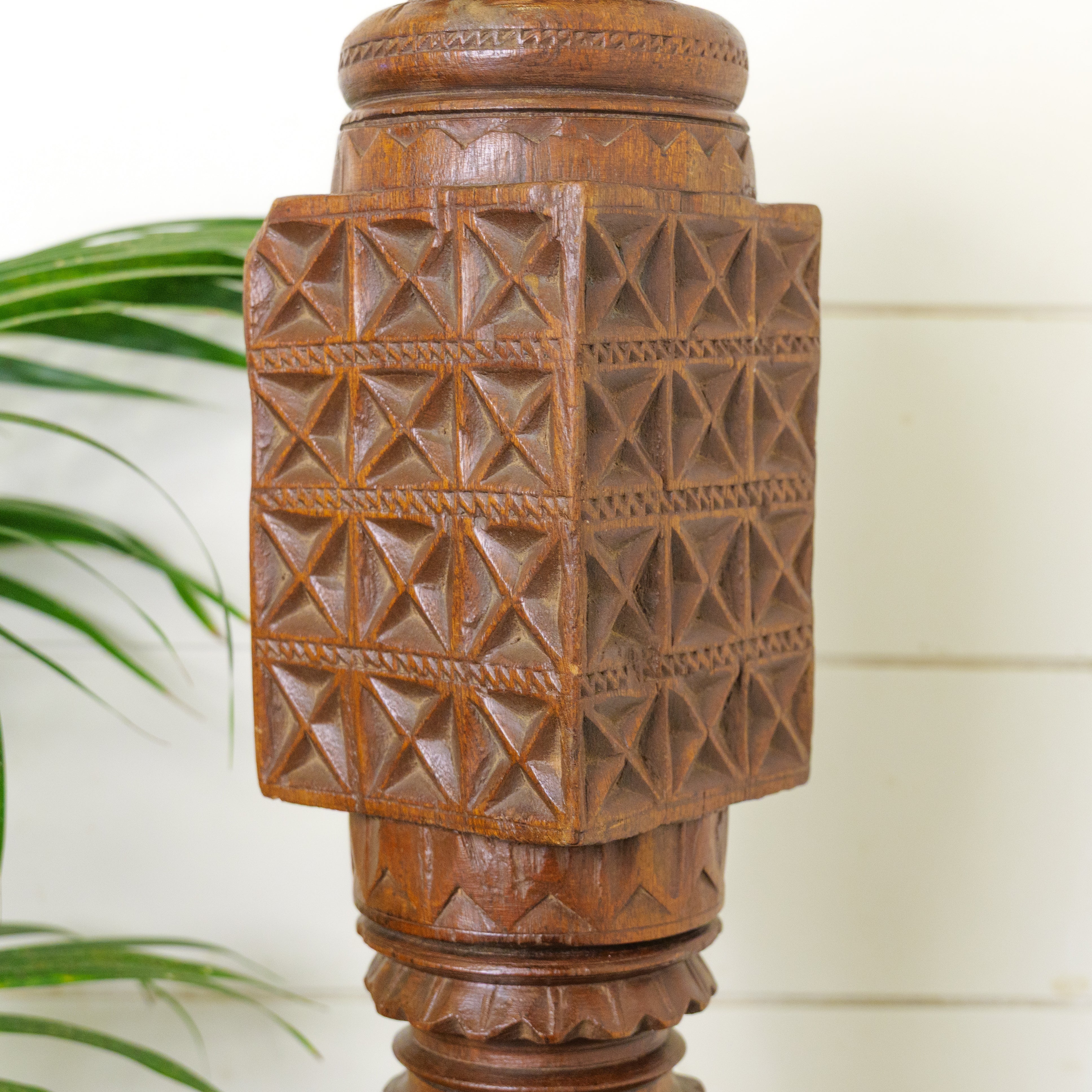 Vintage Candle Stand - Tall - Floor Piece - Charpai Leg - Heavy Make