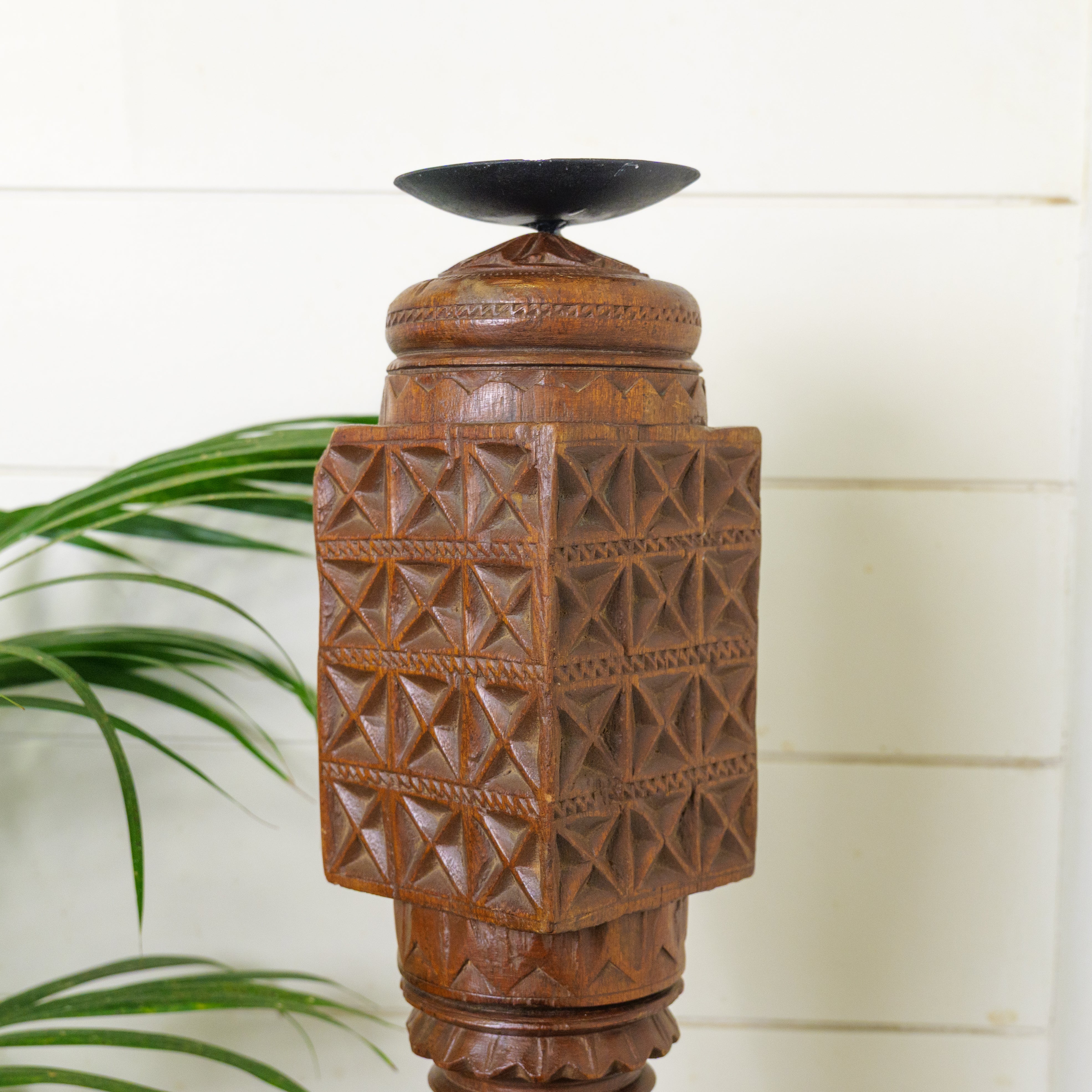 Vintage Candle Stand - Tall - Floor Piece - Charpai Leg - Heavy Make