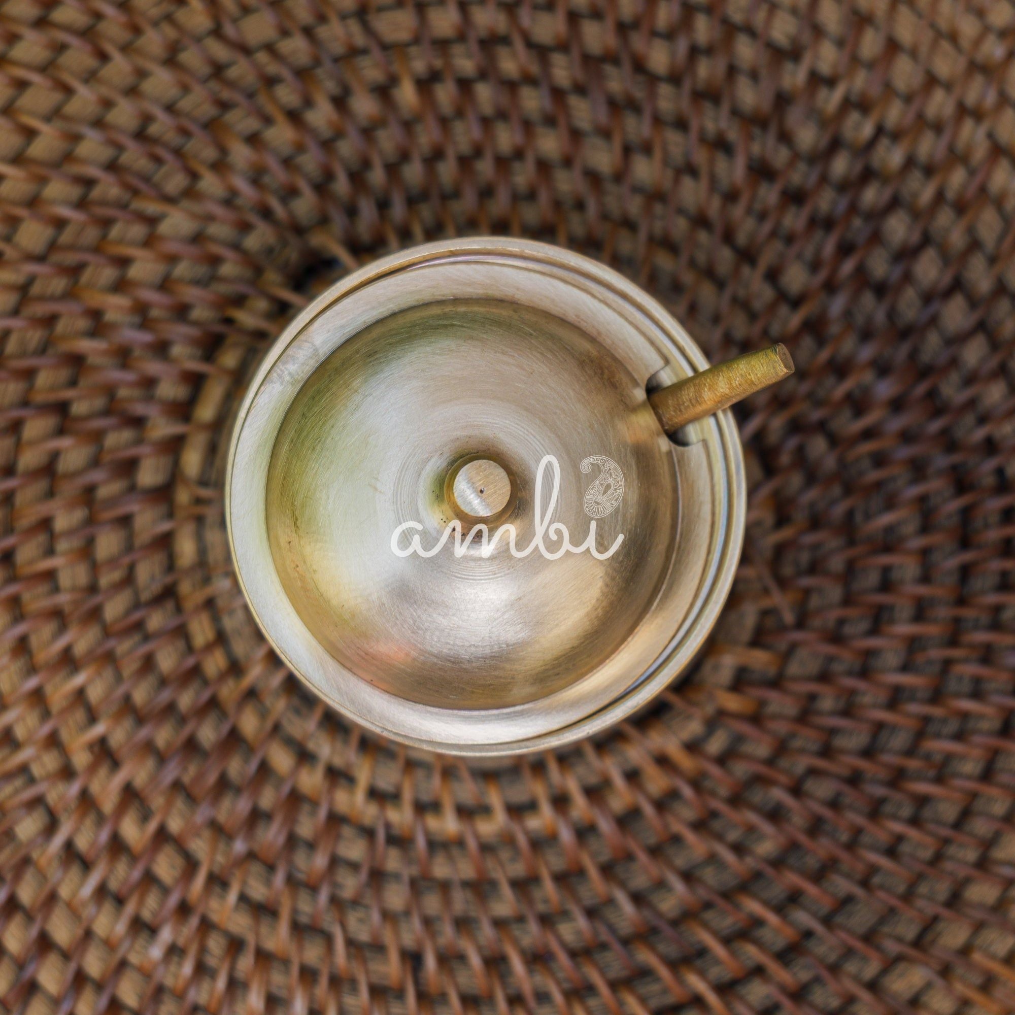 Handmade Artisanal Fine Finish Lead Free Pure 100% Kansa Heavy Ghee Pot for Health Benefits - Large - 275 ML Pot with Spoon