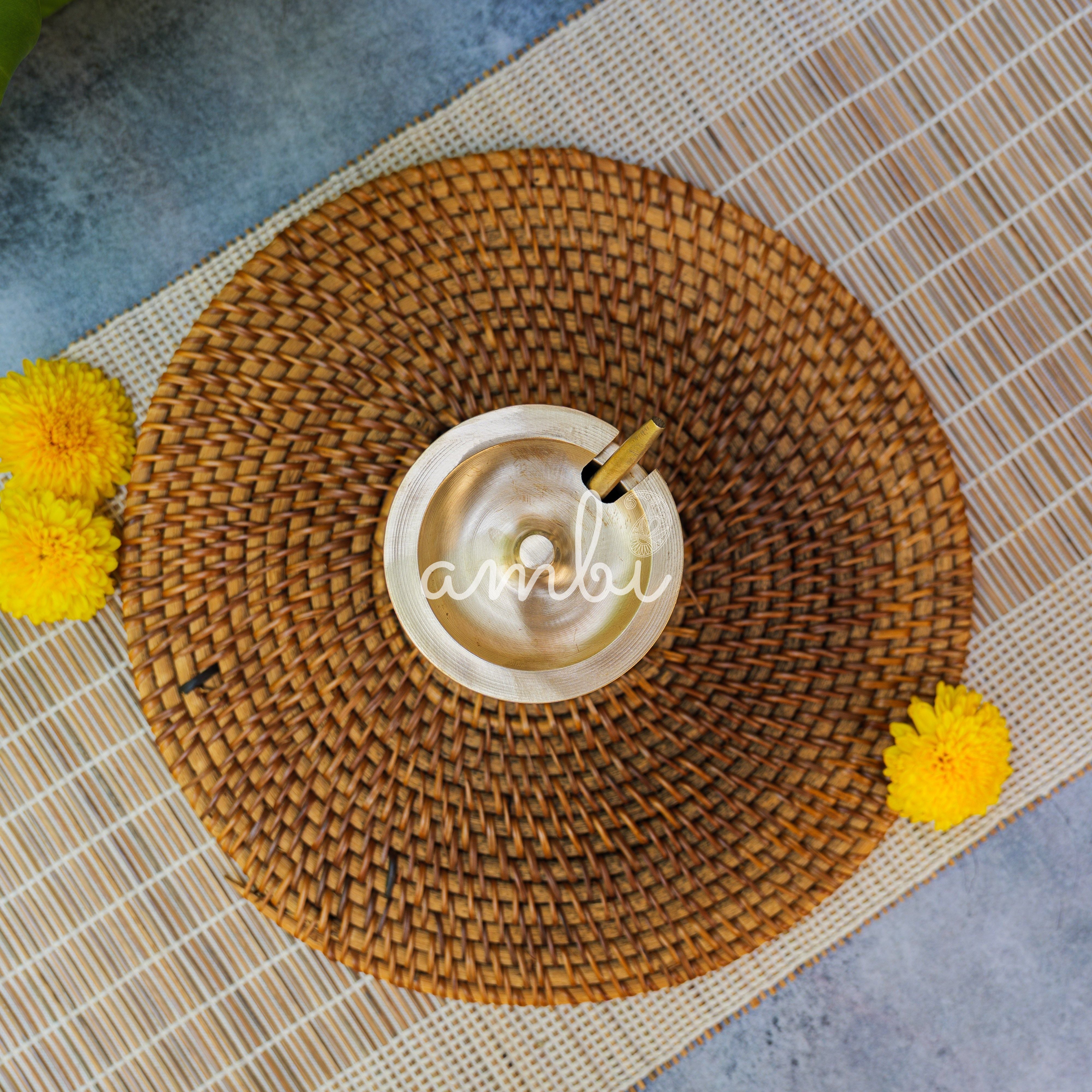 Handmade Artisanal Fine Finish Lead Free Pure 100% Kansa Heavy Ghee / Oil Pot for Health Benefits - Extra Large - 400 ML Pot with Spoon