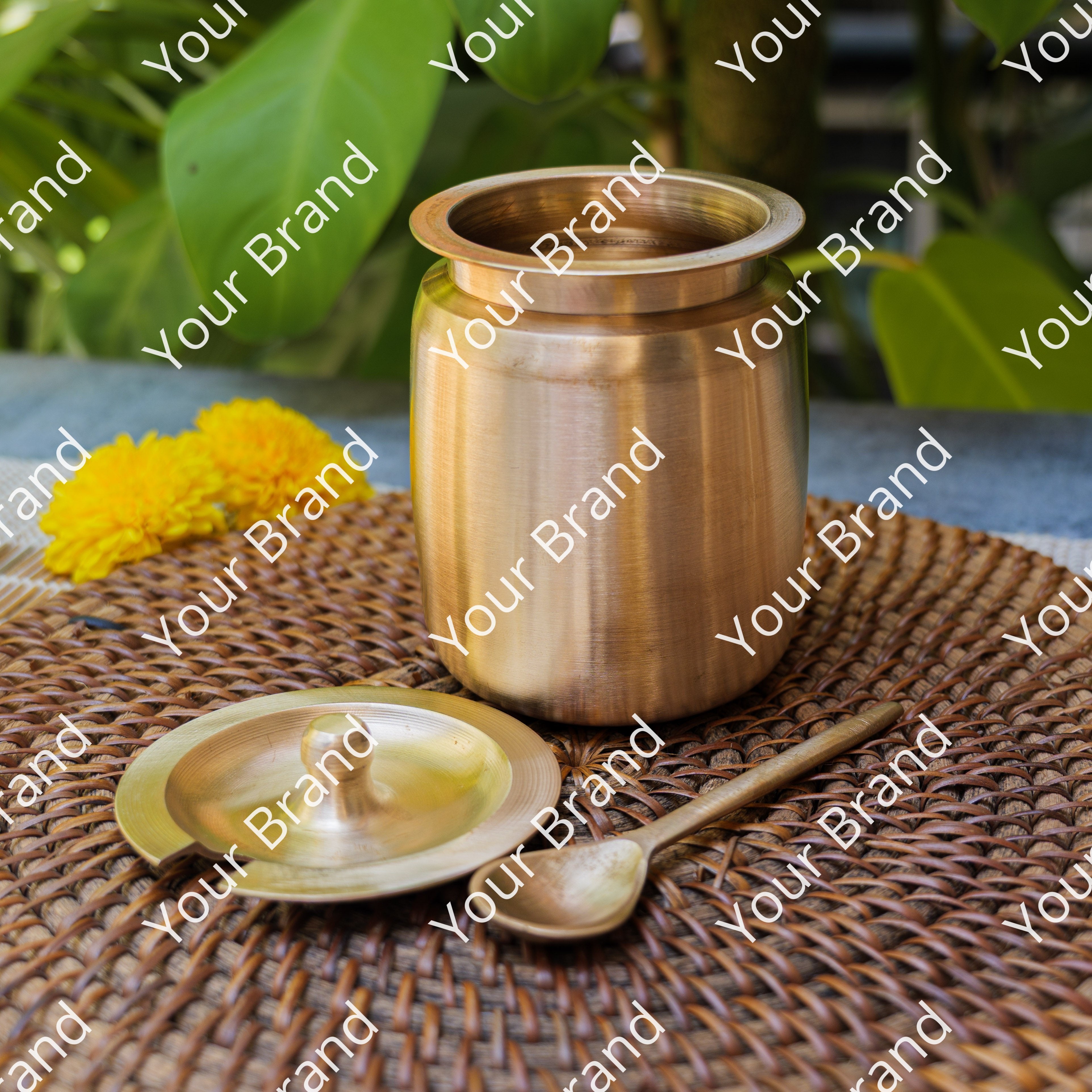 Ambi Heirloom Lead Free Kansa Ghee Pot — An Artisanal Legacy, Extra Large (400 ML)