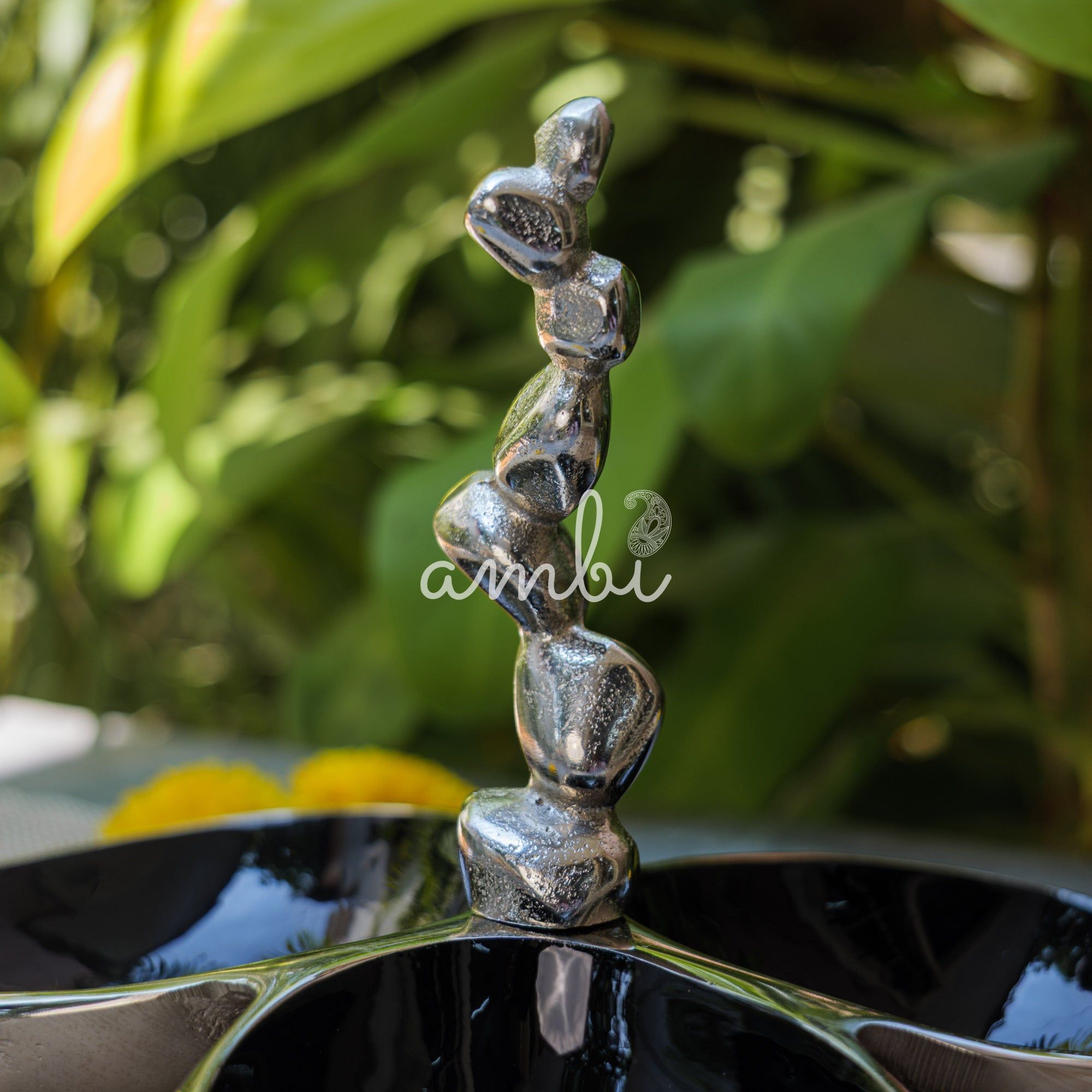 Pure Brass Silver Edge Nuts Bowls - 3 Bowls in a Single Piece