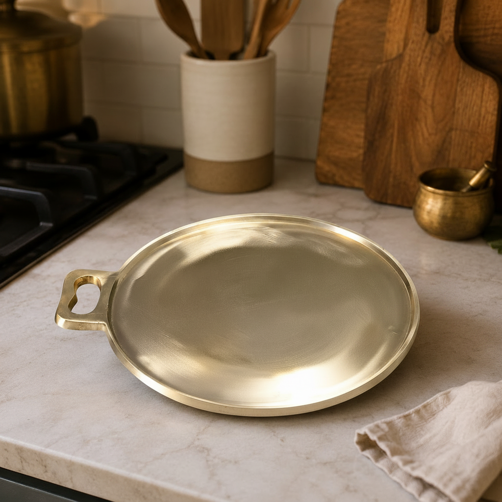 Kansa Dosa Tawa – Traditional Bronze Cookware for Crisp Dosa & Chapati
