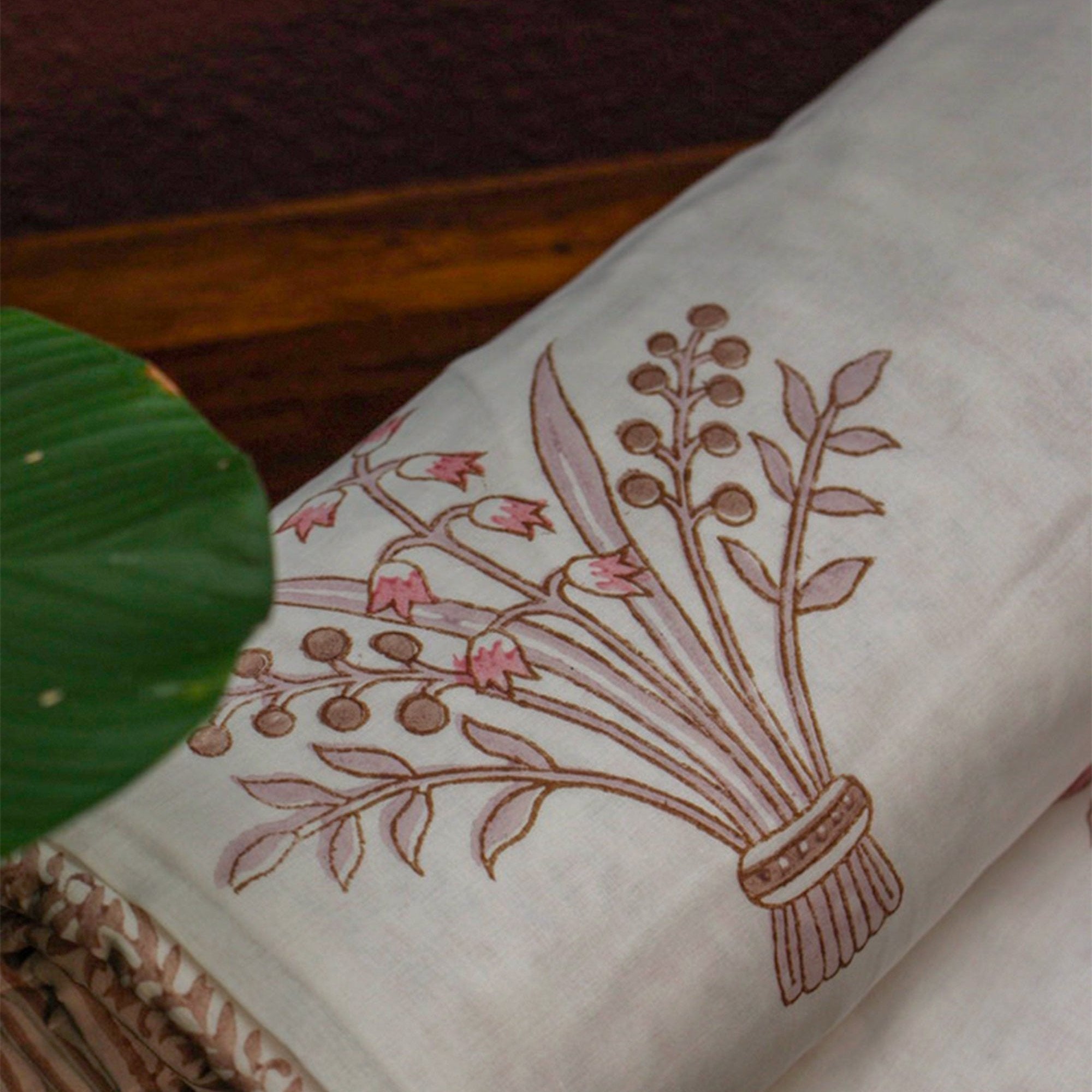 2026 Collection - Jaipuri Pink Parrot Mulmul Triple Layer Reversible Dohar (Double Bed) - 90X108 Inches