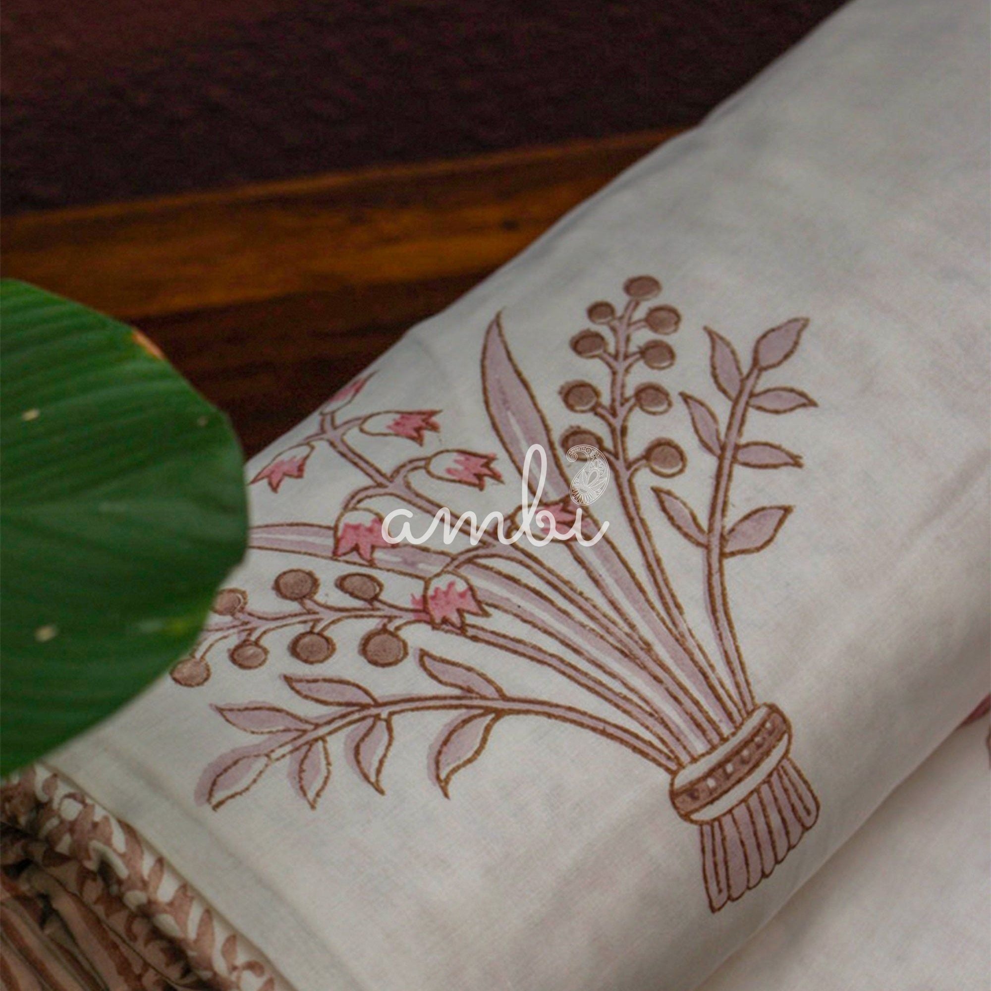 2026 Collection - Jaipuri Pink Parrot Mulmul Triple Layer Reversible Dohar (Double Bed) - 90X108 Inches