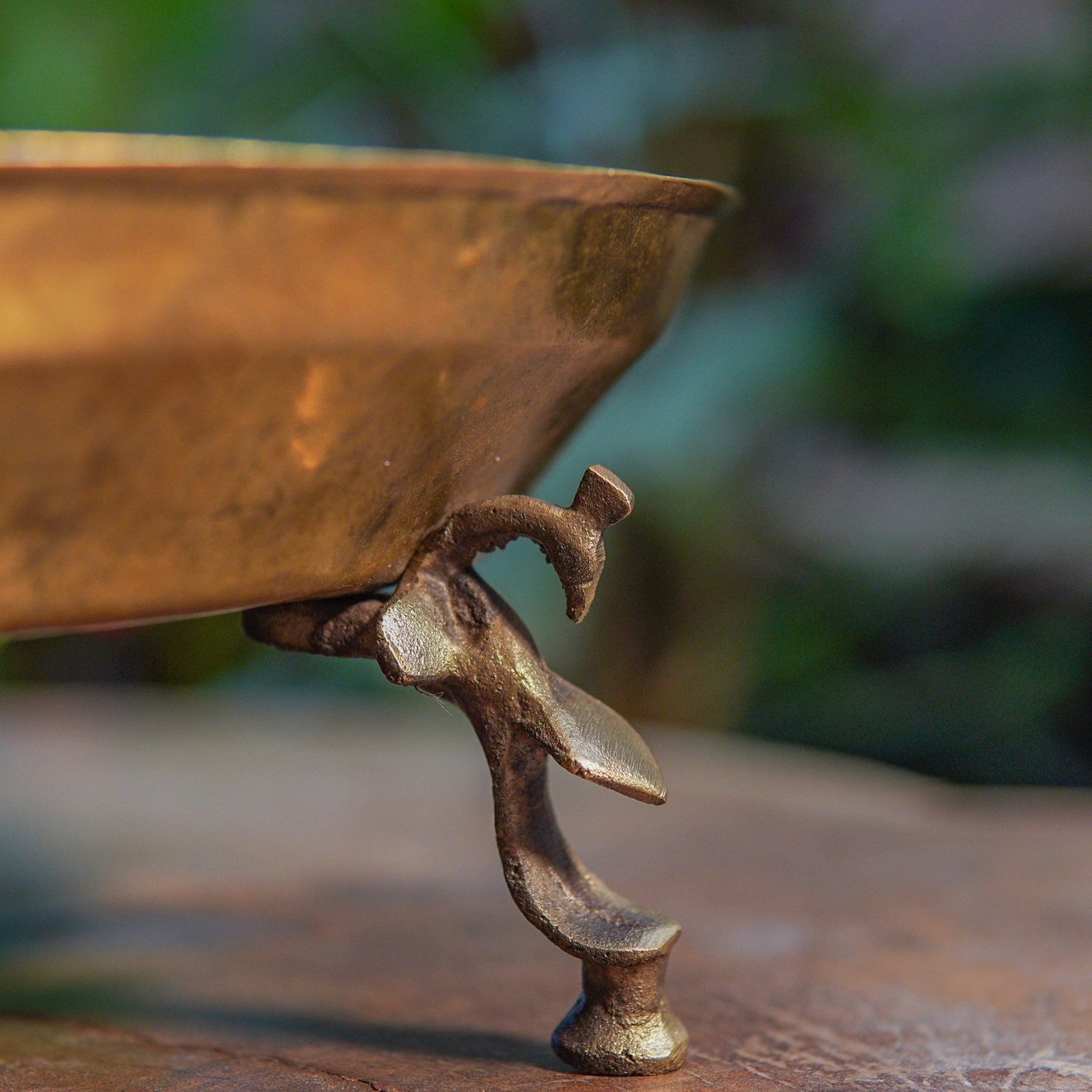 Handcrafted Vintage Brass Elevated Parat Plate