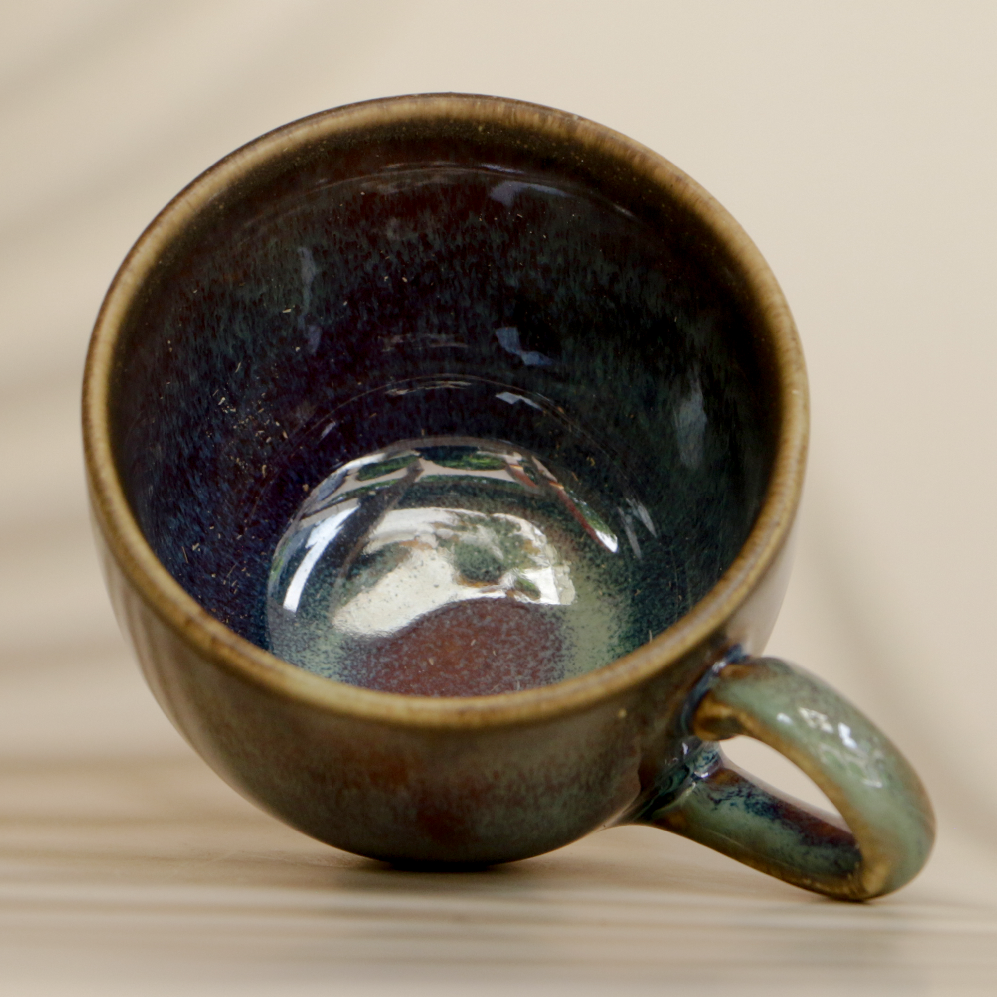 Ambi Handmade Artisanal Navy Blue Coffee Mug Set of 2