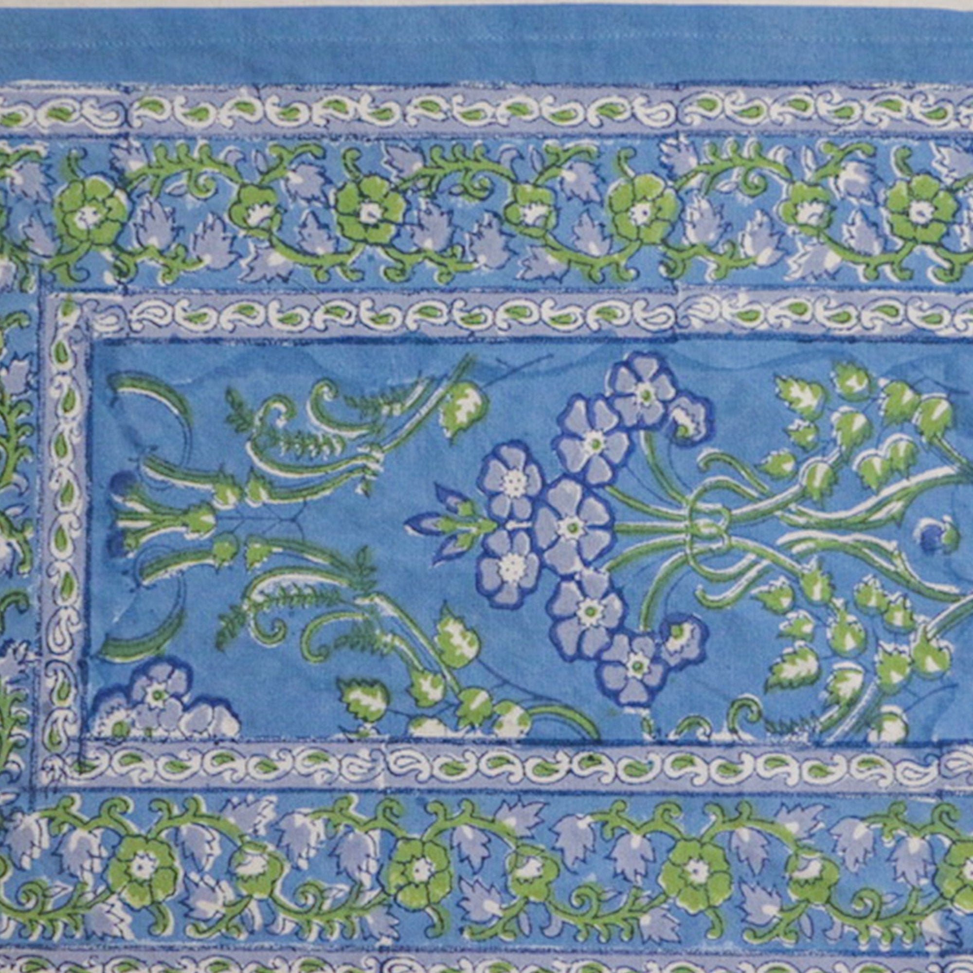 2026 Collection - Hand Block Printed 6 Table Mats + 6 Table Napkins + Runner