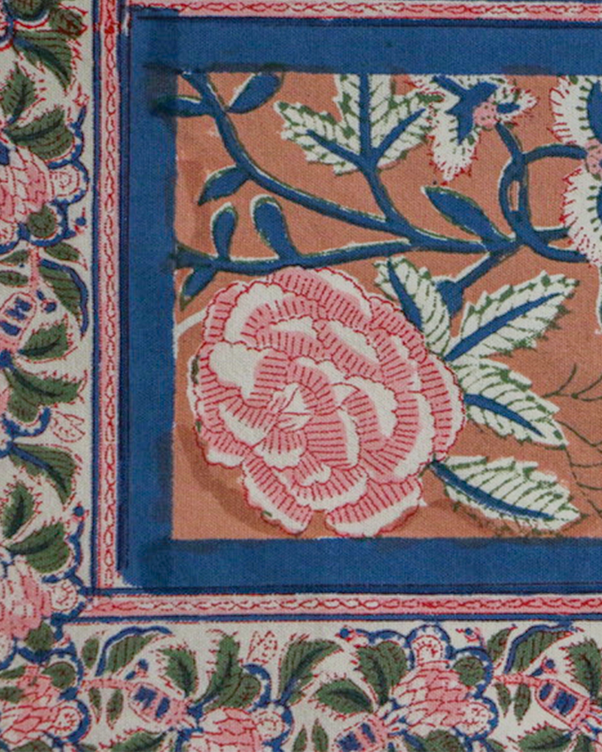 2026 Collection - Hand Block Printed 6 Table Mats + 6 Table Napkins