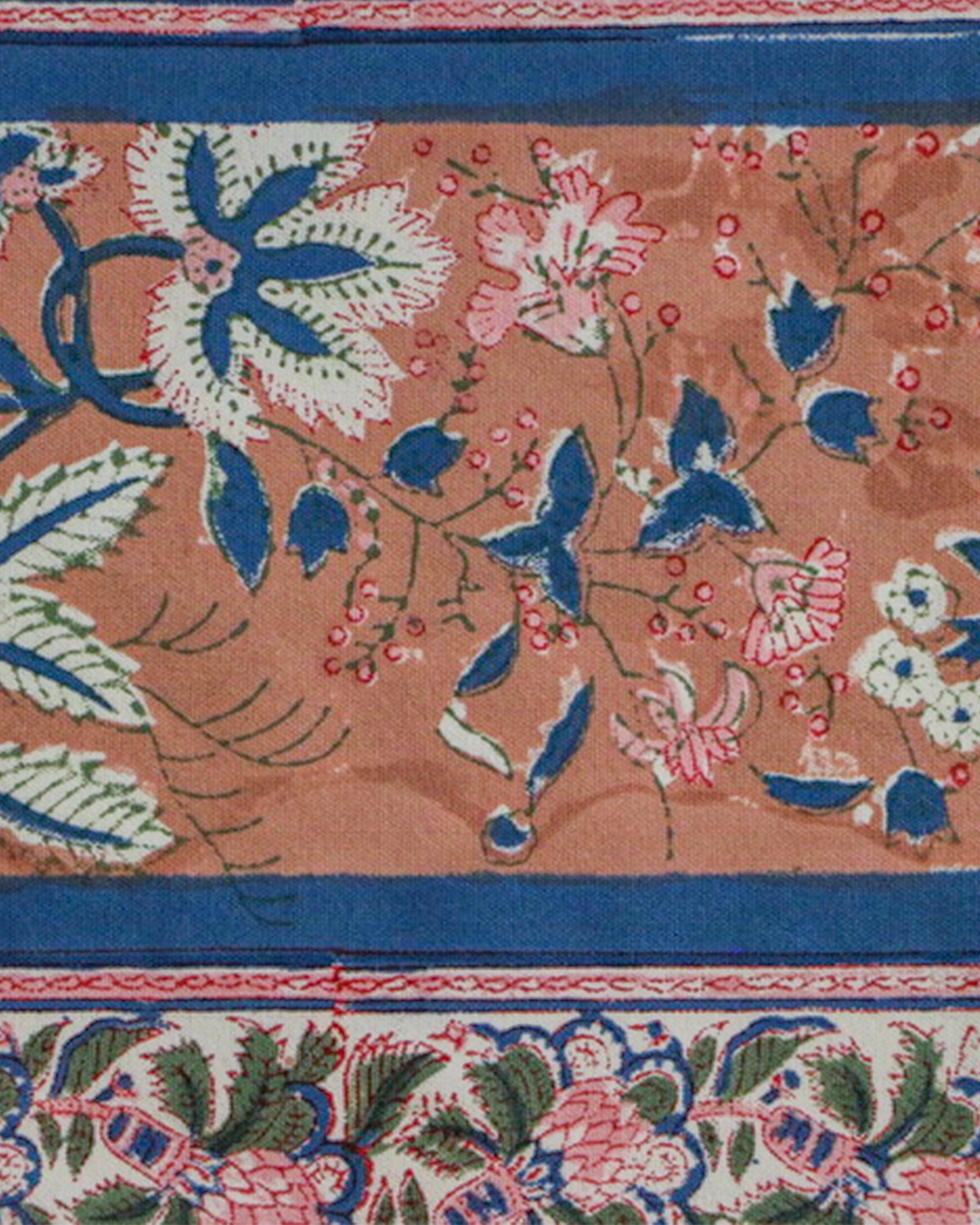 2026 Collection - Hand Block Printed 6 Table Mats + 6 Table Napkins