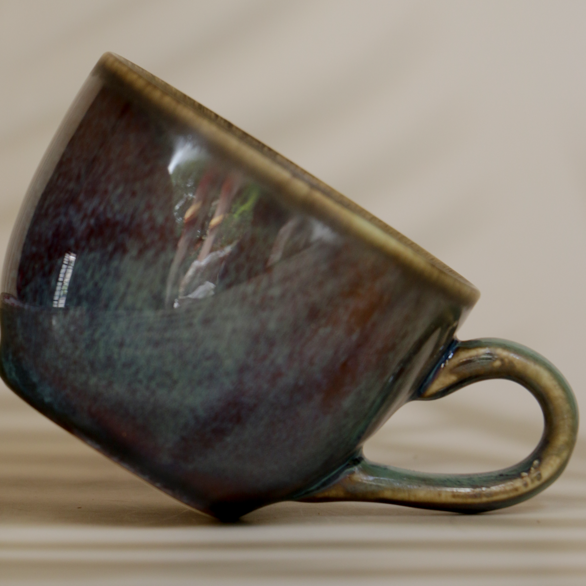 Ambi Handmade Artisanal Navy Blue Coffee Mug Set of 2
