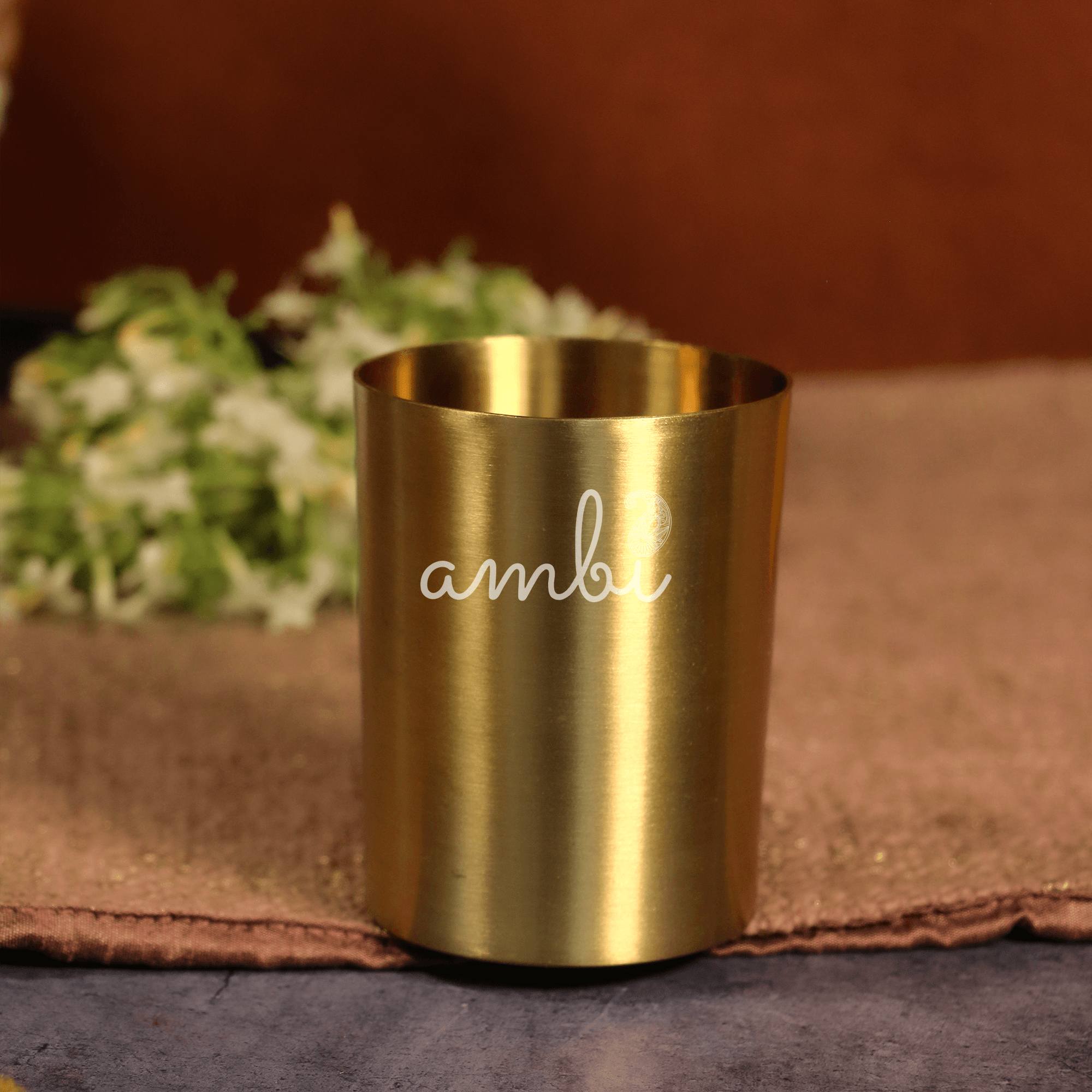 Brass Super Value Thali Set - Set of 6 pieces - Matt Finish