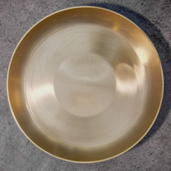 AMBI 100% Pure Lead Free Kansa Pasta Plate / Thali / Pooja Plate / Kids Plate - 8 Inch