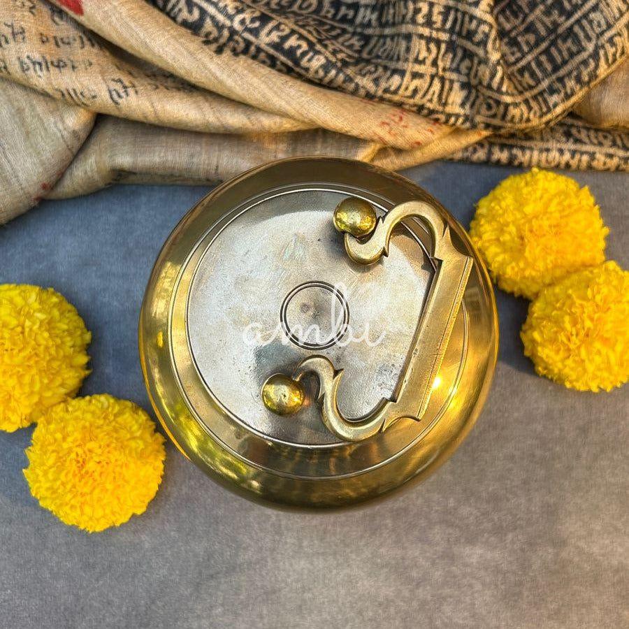 Vintage Handmade Brass Kamandal Ganga Jal / Holy Water / Pot for Prayer or Health benfits