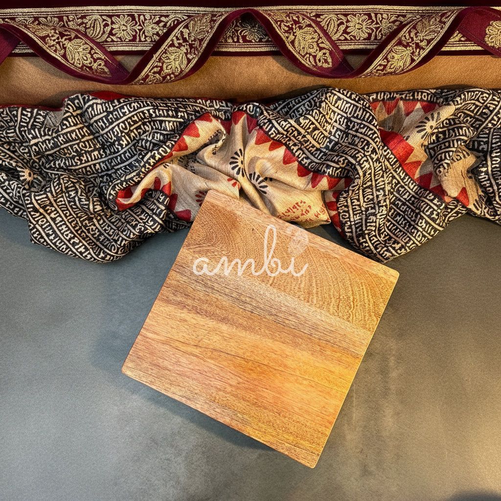 AMBI Premium Natural Finish Wooden Gift Box 12 inch