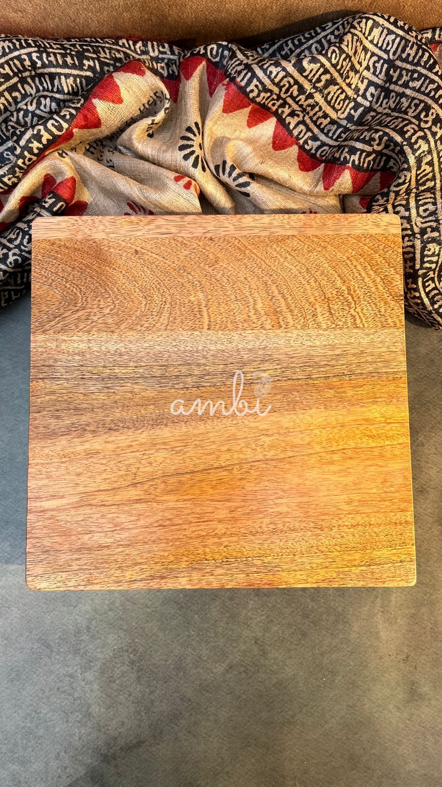 AMBI Premium Natural Finish Wooden Gift Box 12 inch
