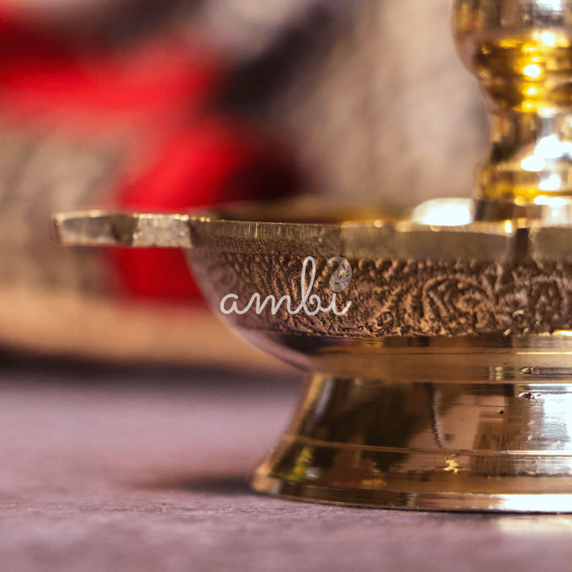 100% Pure Brass Pooja Latkan Deepam / Deepak / Diya - Large Height - 13.5 cms (5.5 inches)