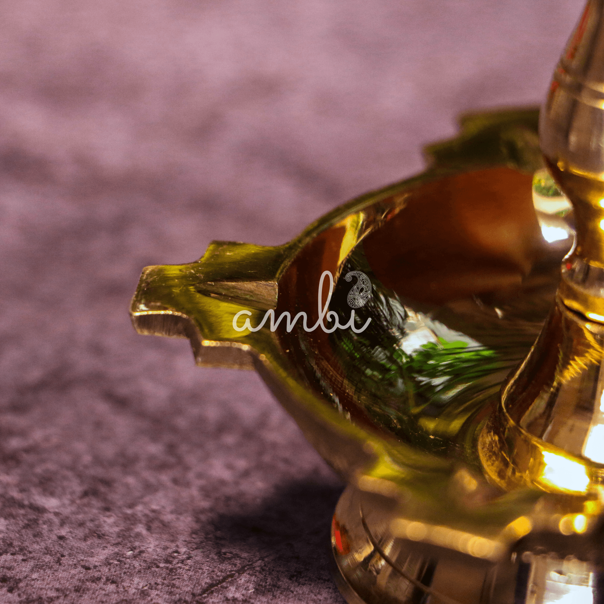 100% Pure Brass Pooja Latkan Deepam / Deepak / Diya - Medium Height - 10 cms (4 inches)