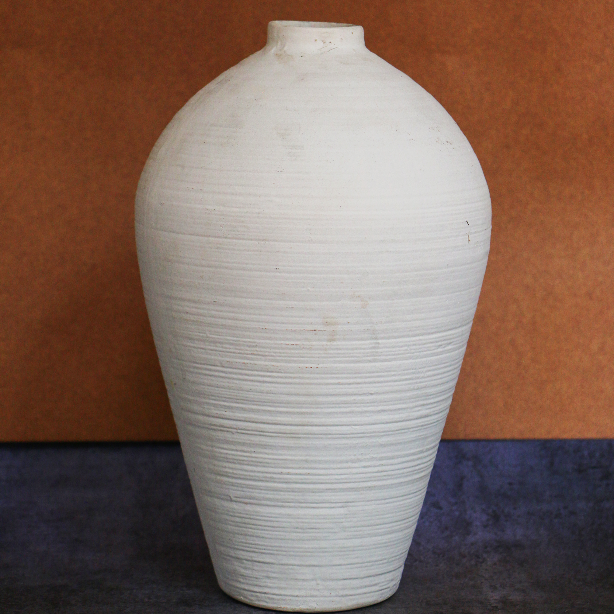 Ambi Handcrafted White Ceramic Flower Vase (Large)