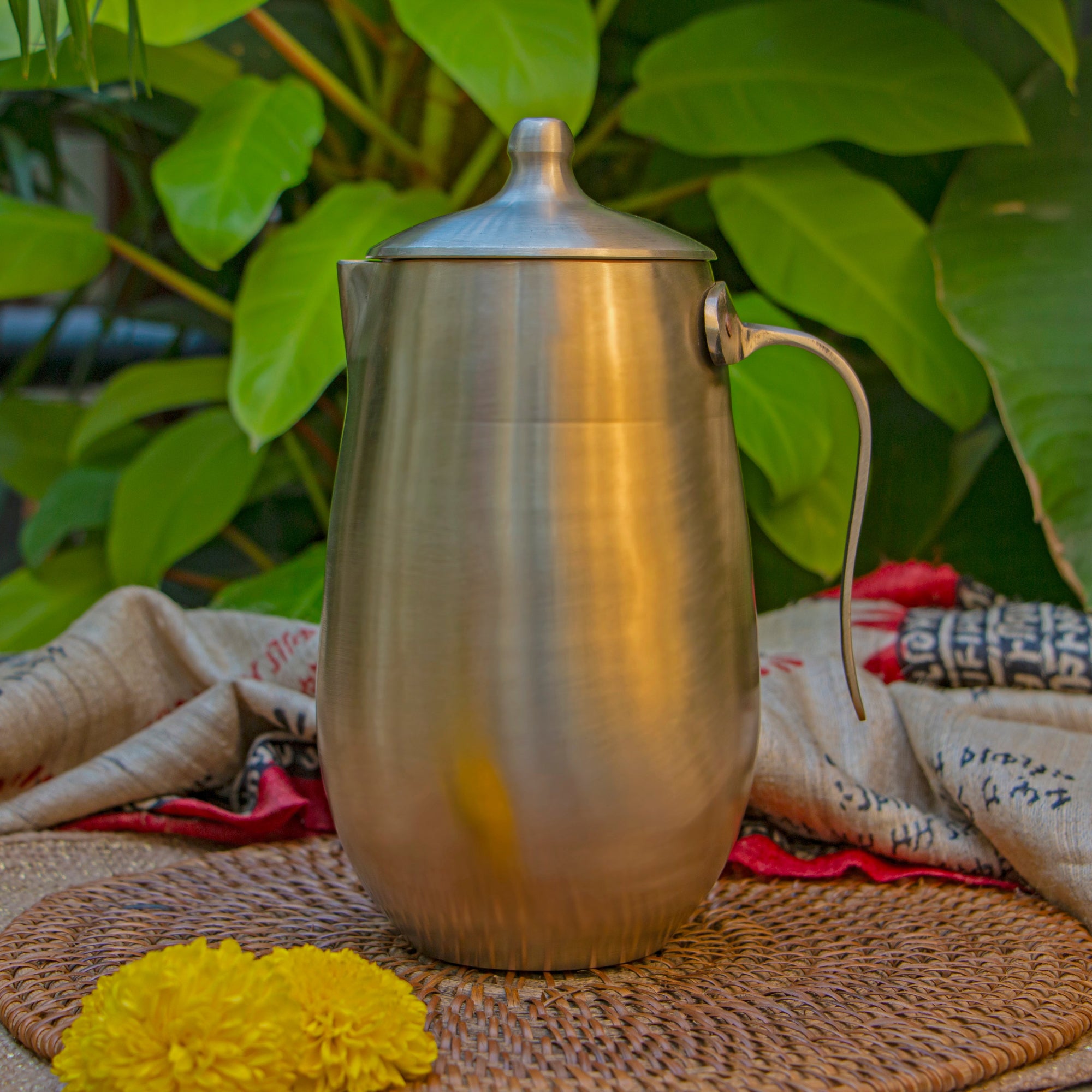 Ambi Beautiful Pure 100% Lead Free Kansa Water Jug Heavy Make, Best Quality - 1.25 KG - Heavy Make